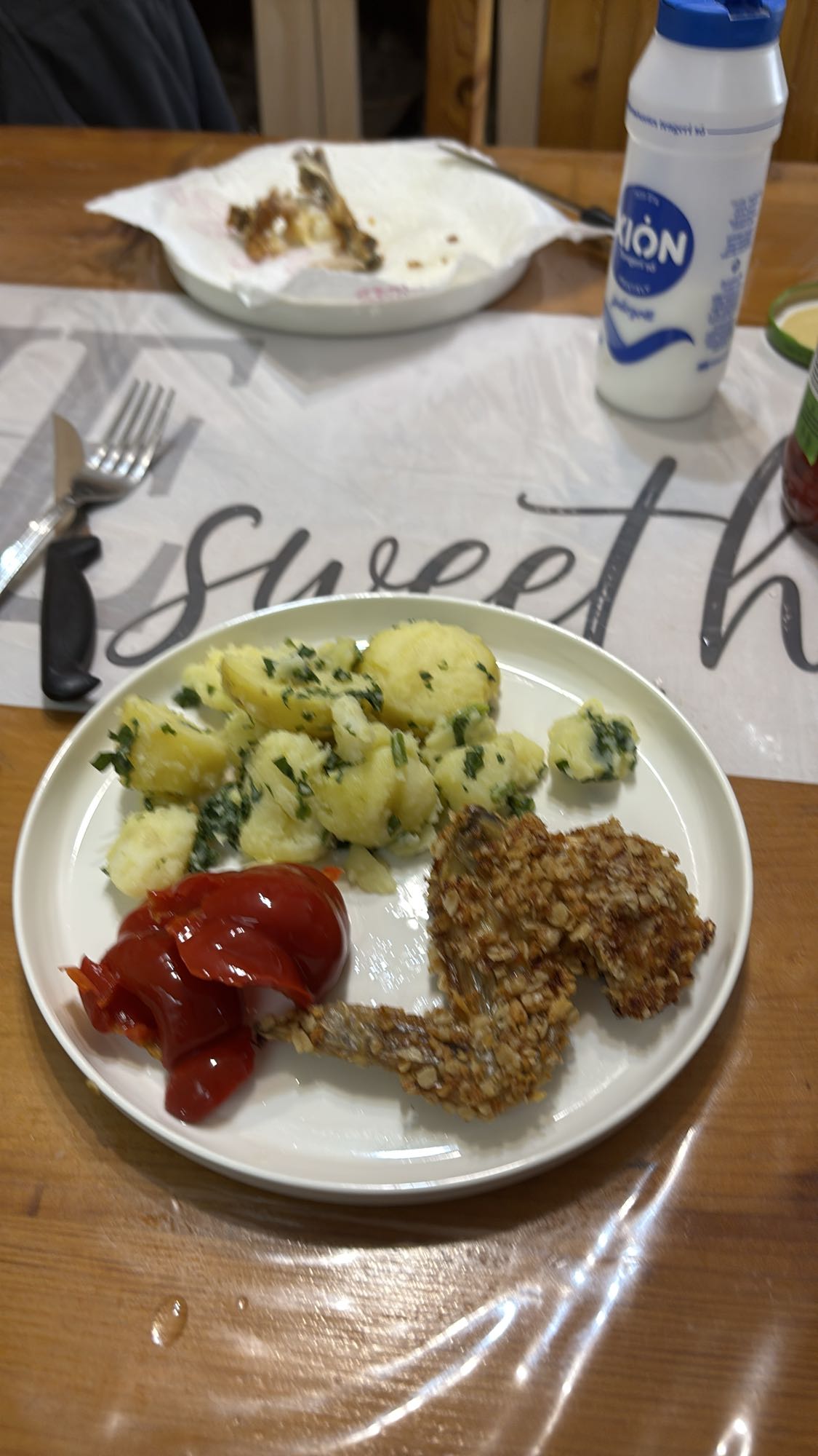 Rántott csirke krumplival