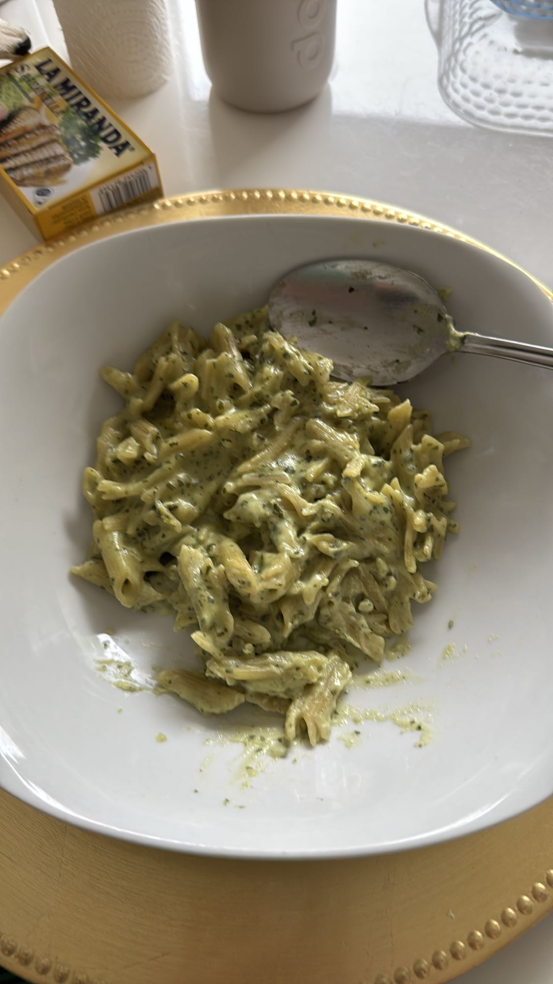 romige pesto pasta