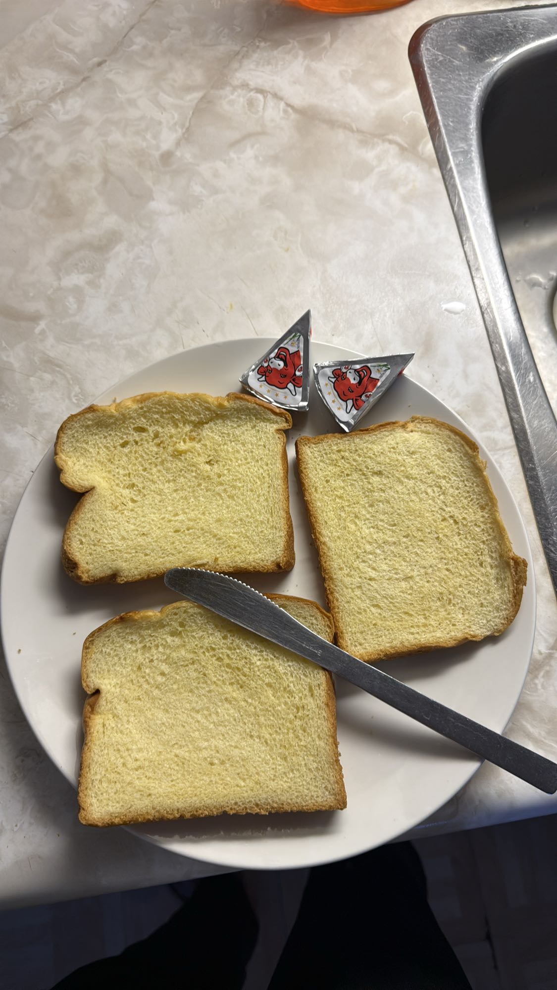 Pain de mie et fromage