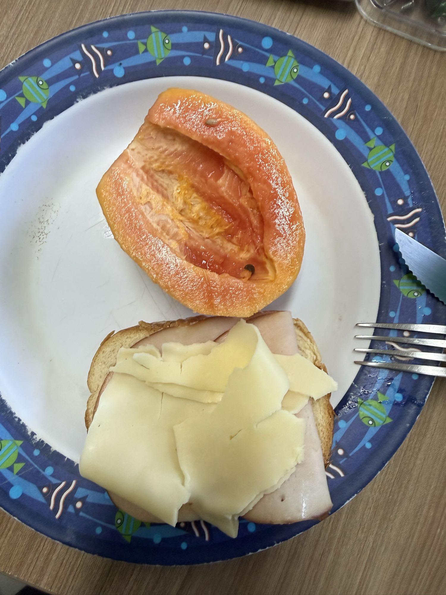 Sanduíche com mamão
