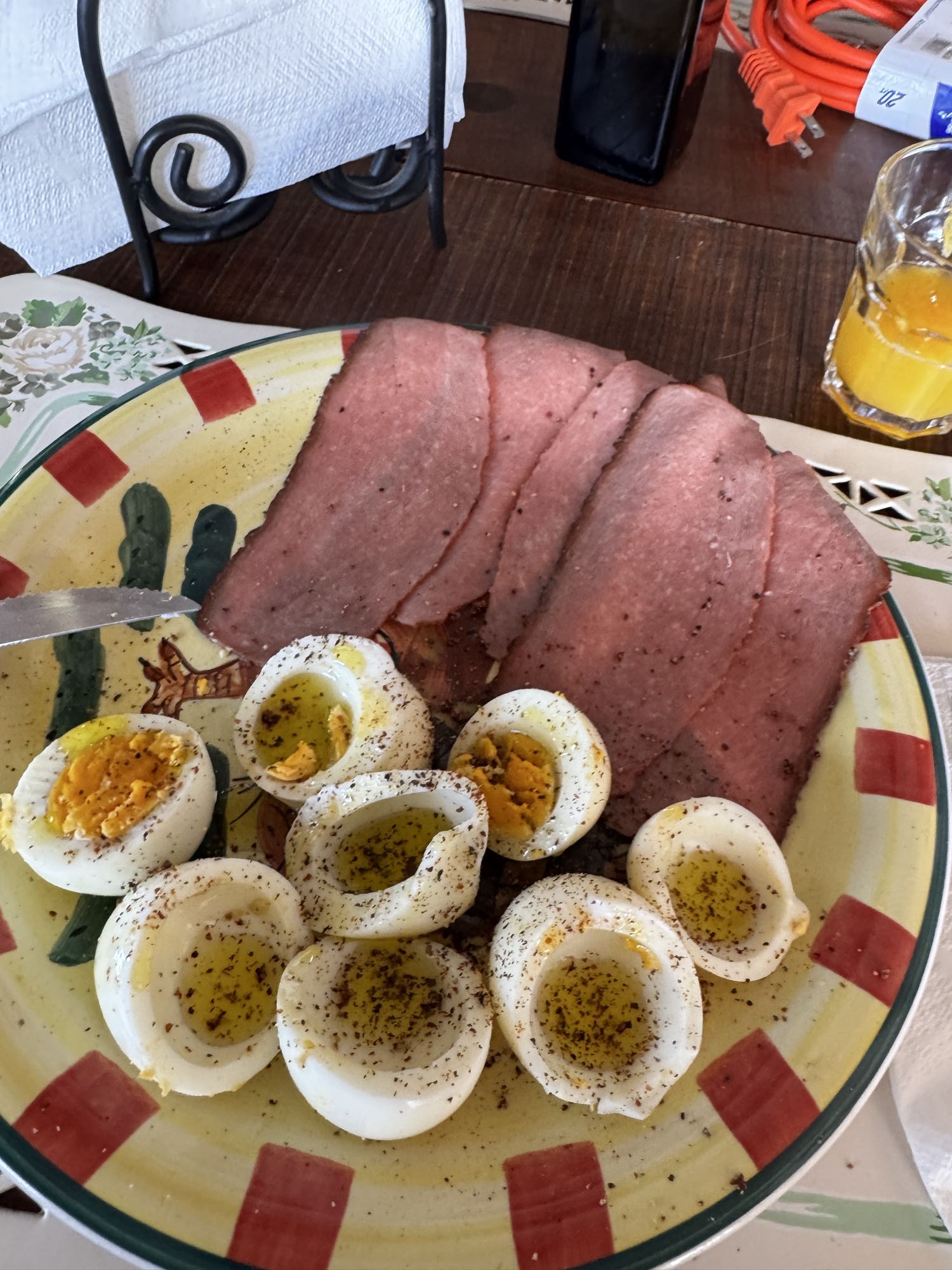 Huevos con jamón