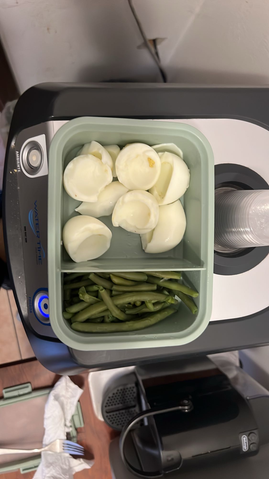 Uova sode e fagiolini