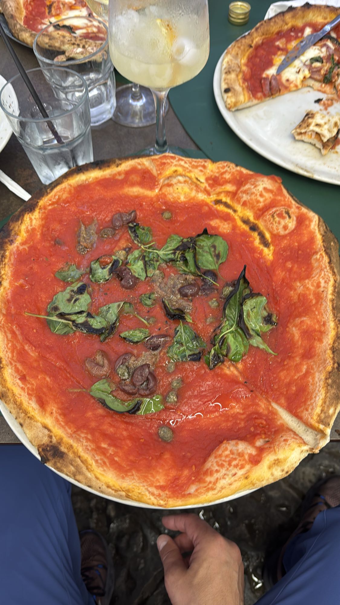 Marinara Olive Pizza