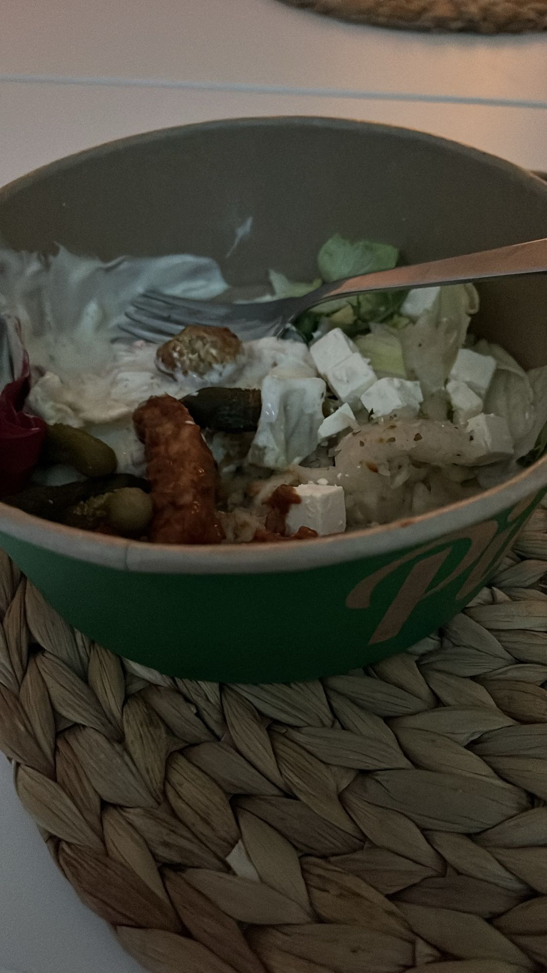 Sallad med feta och kyckling