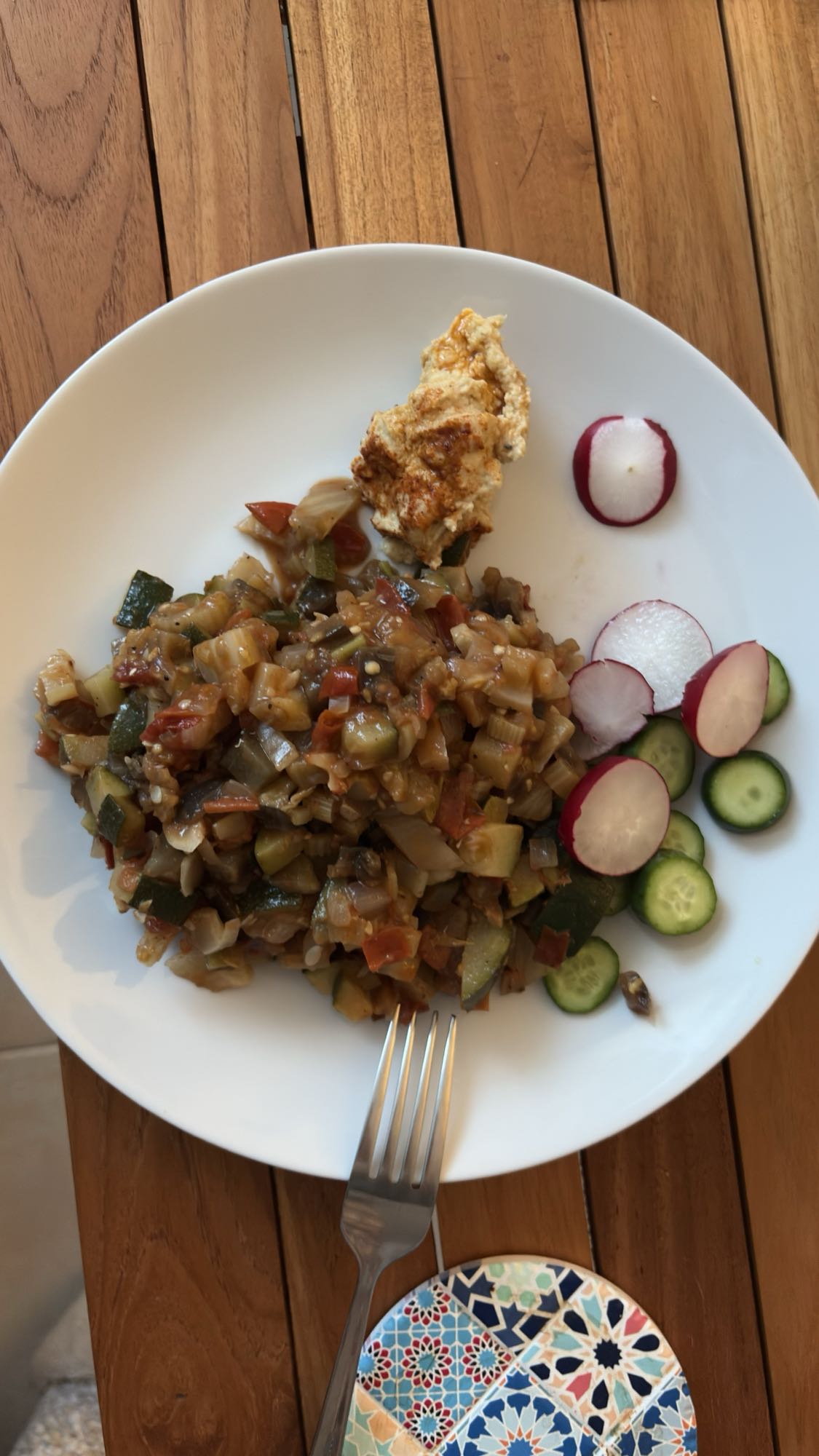 Veg stew with egg