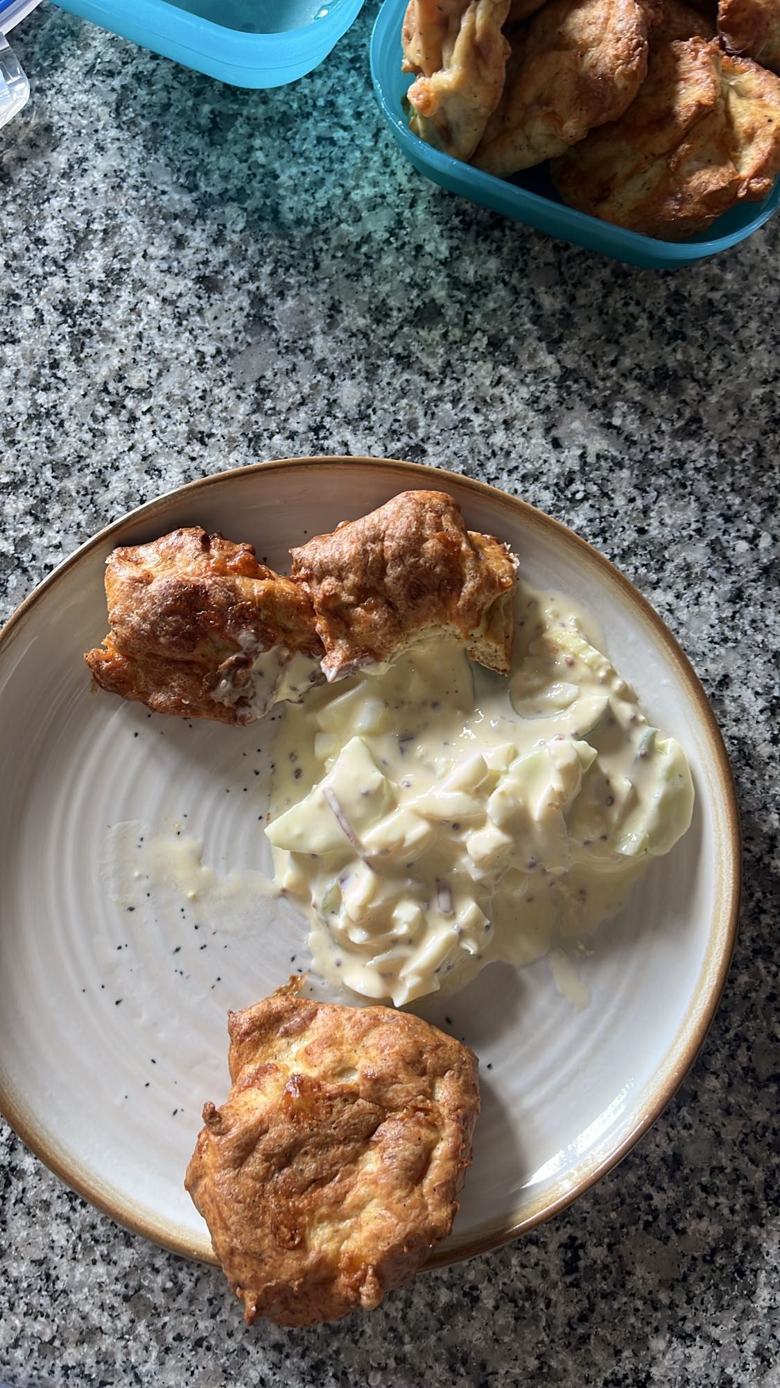 Yorkshire et salade d oeufs