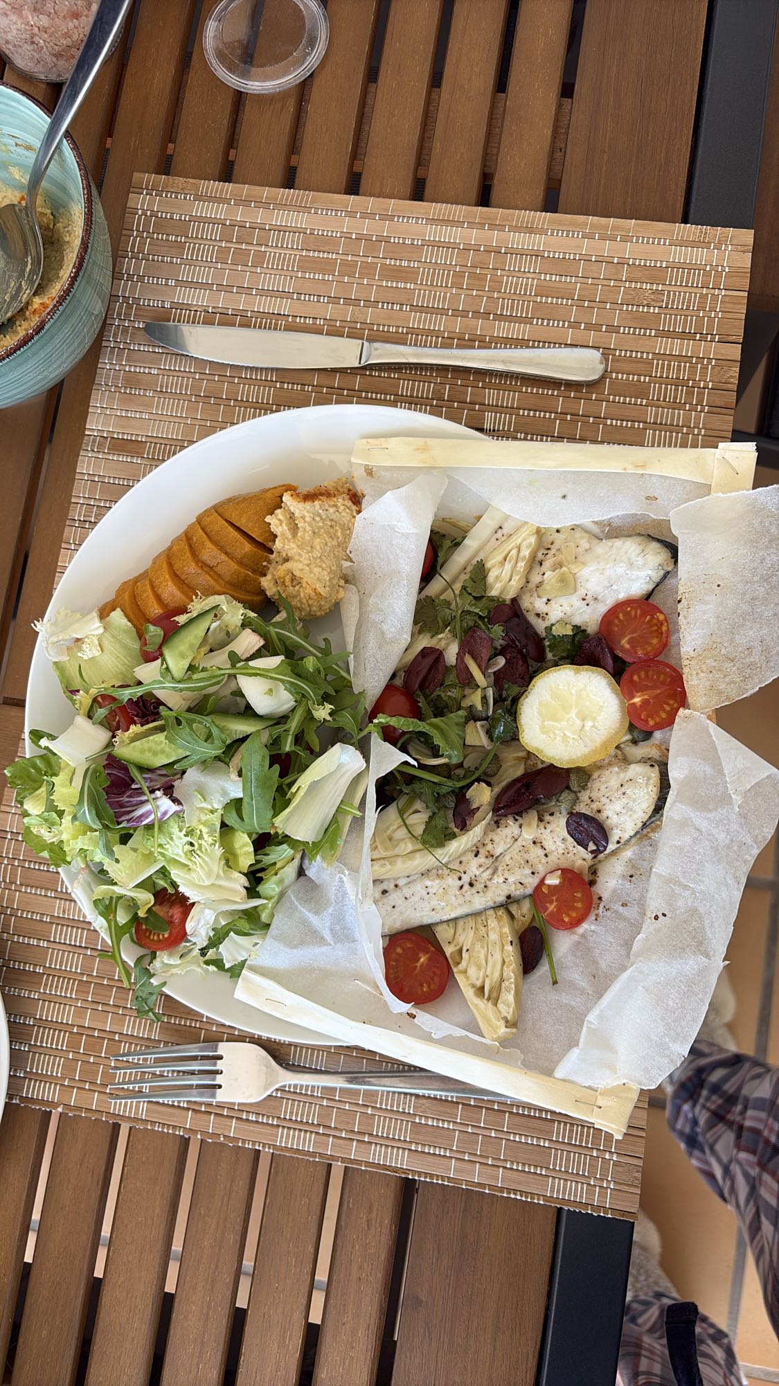 Baked Fish Salad Plate