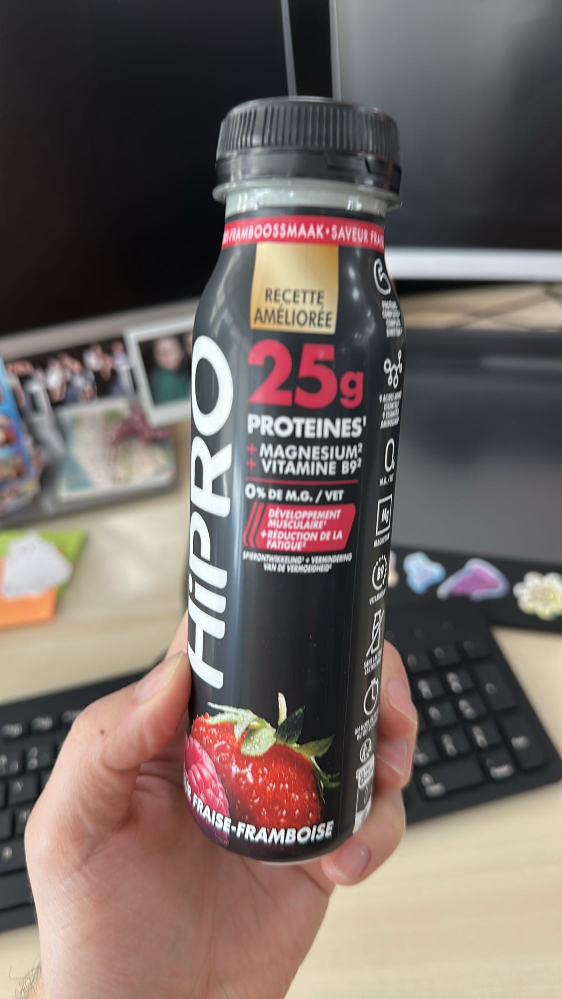 Boisson protéinée fraise