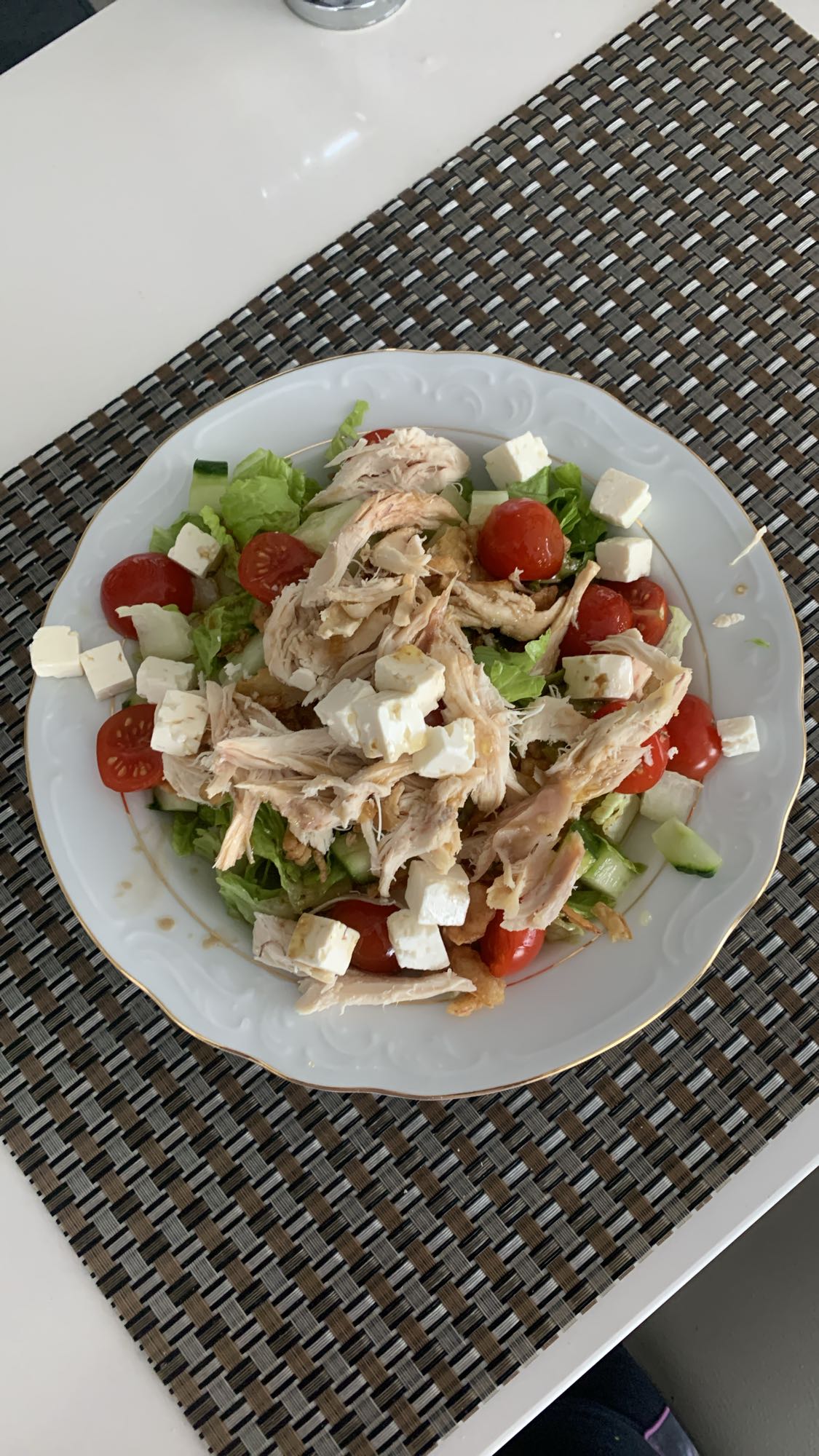 Salade poulet feta