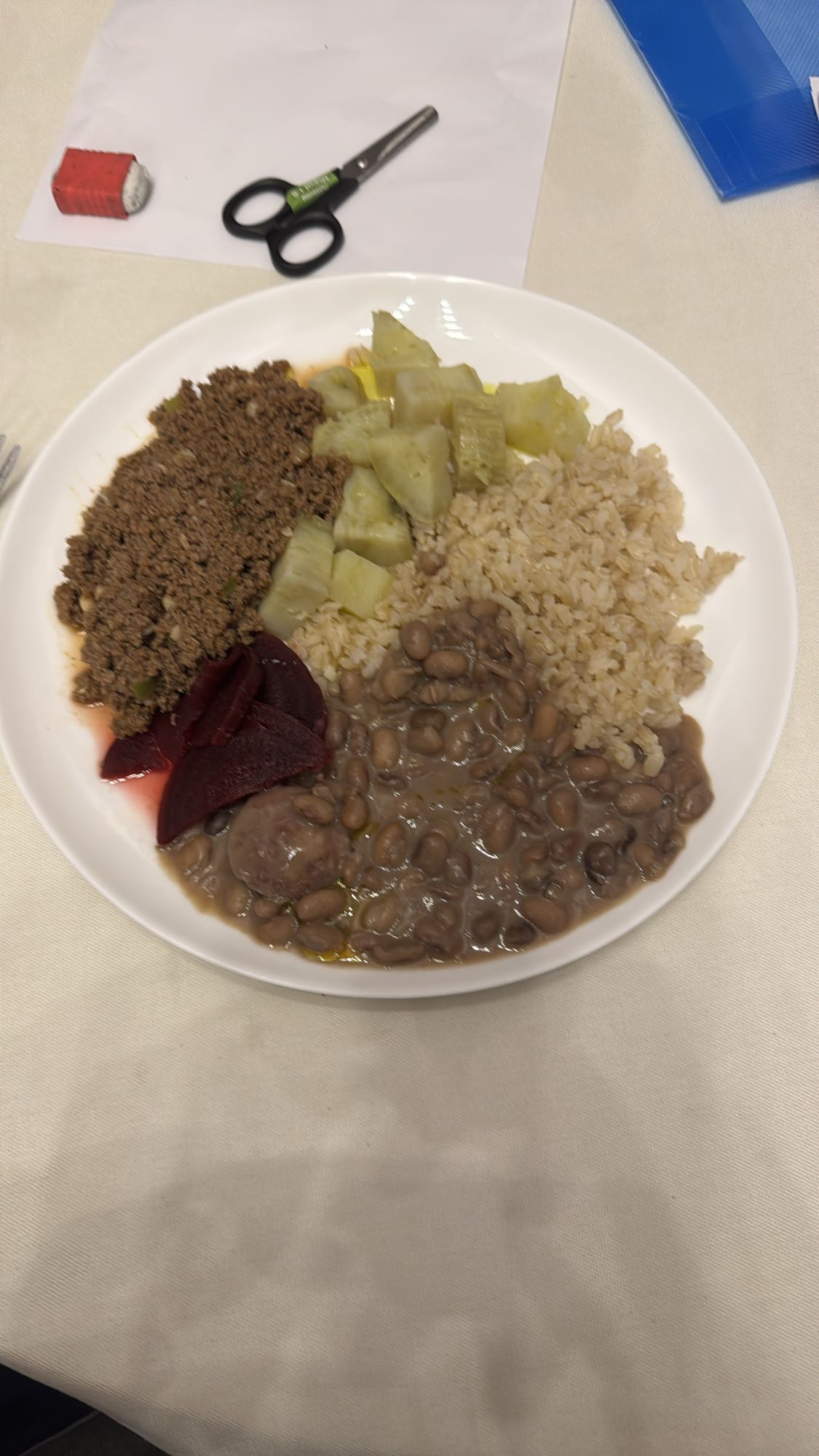 Arroz feijão e carne