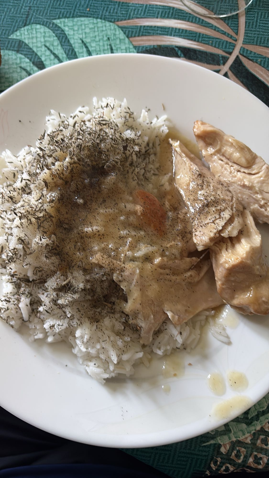 Riz au poulet sauce