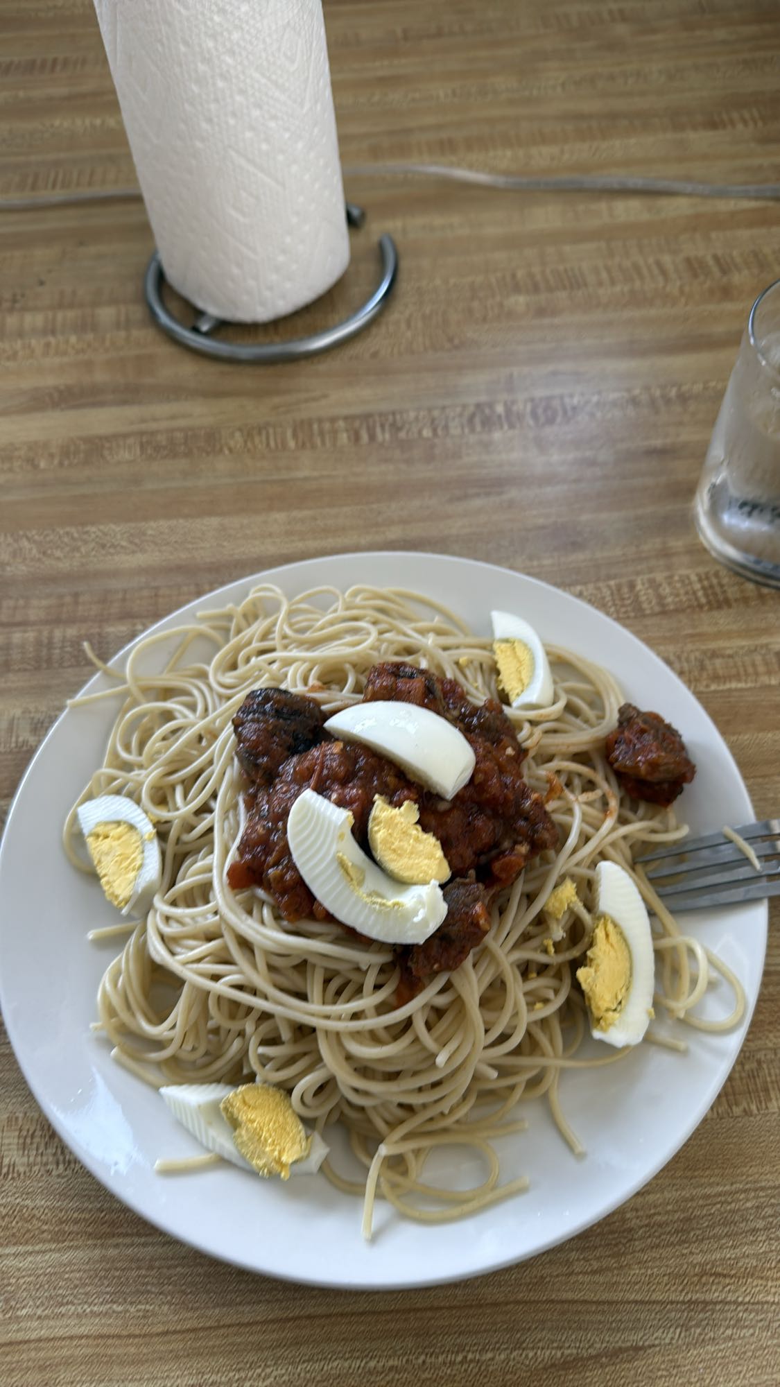 Spaghetti sauce et oeuf