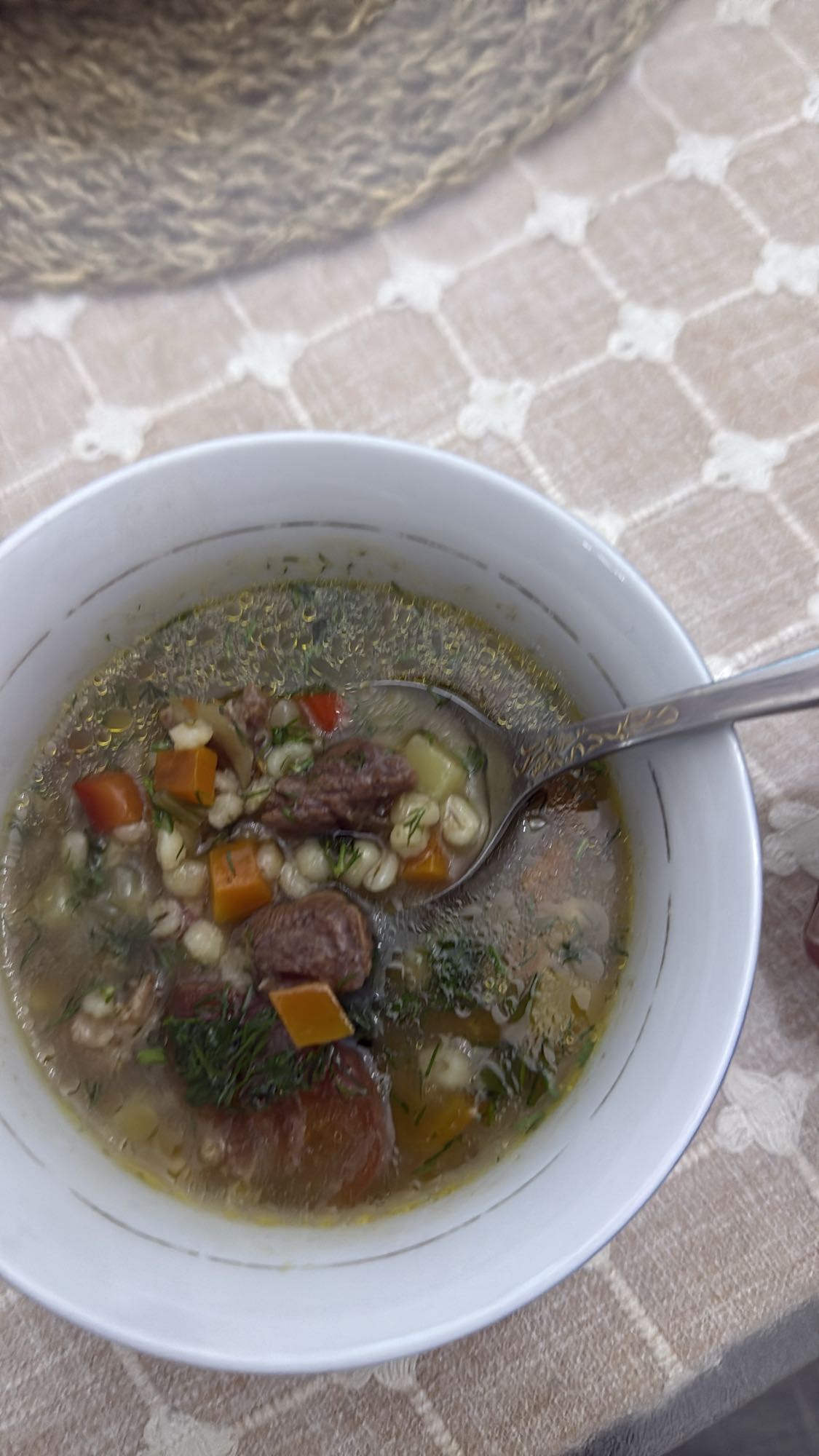 Суп с мясом и овощами