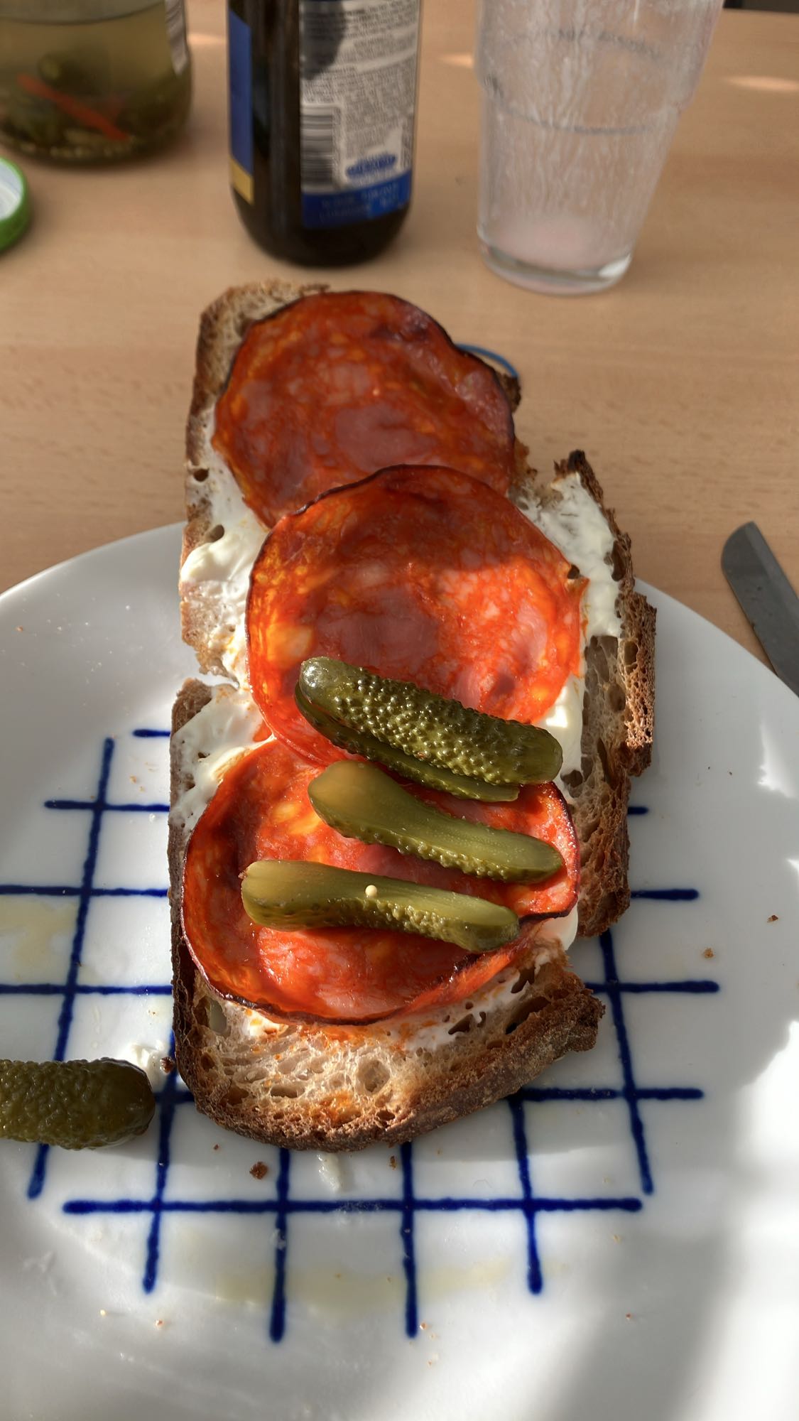 Tosta com chouriço