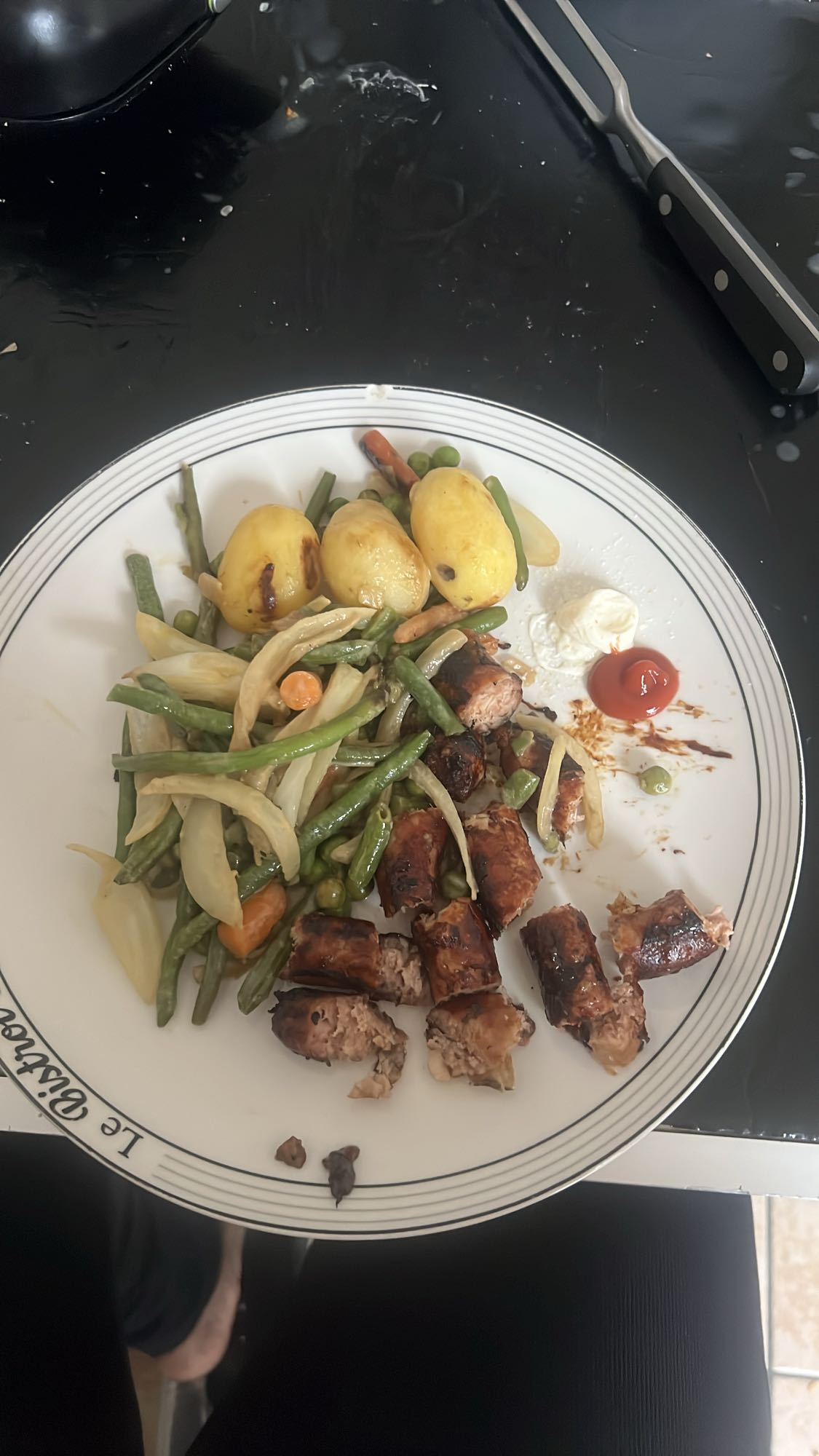 Saucisse légumes pommes