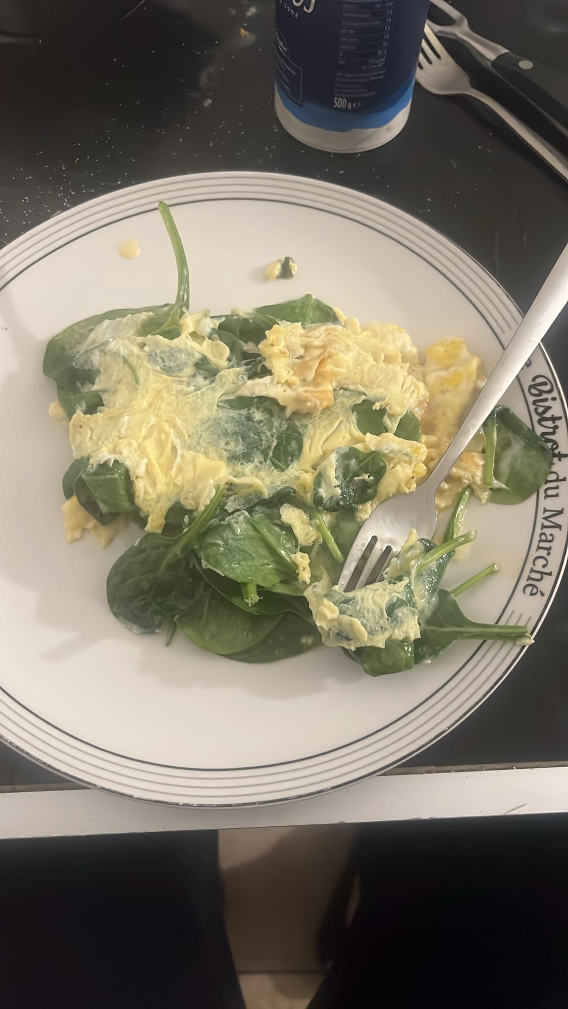 Oeufs aux épinards
