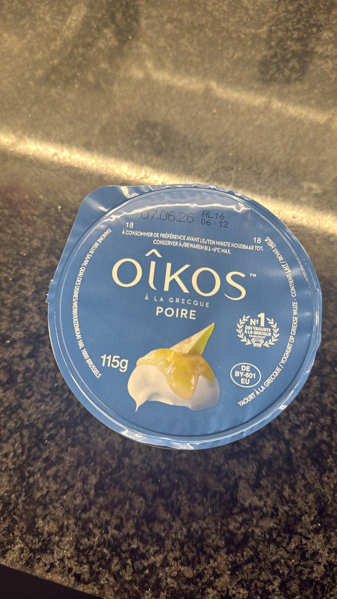Griekse yoghurt peer