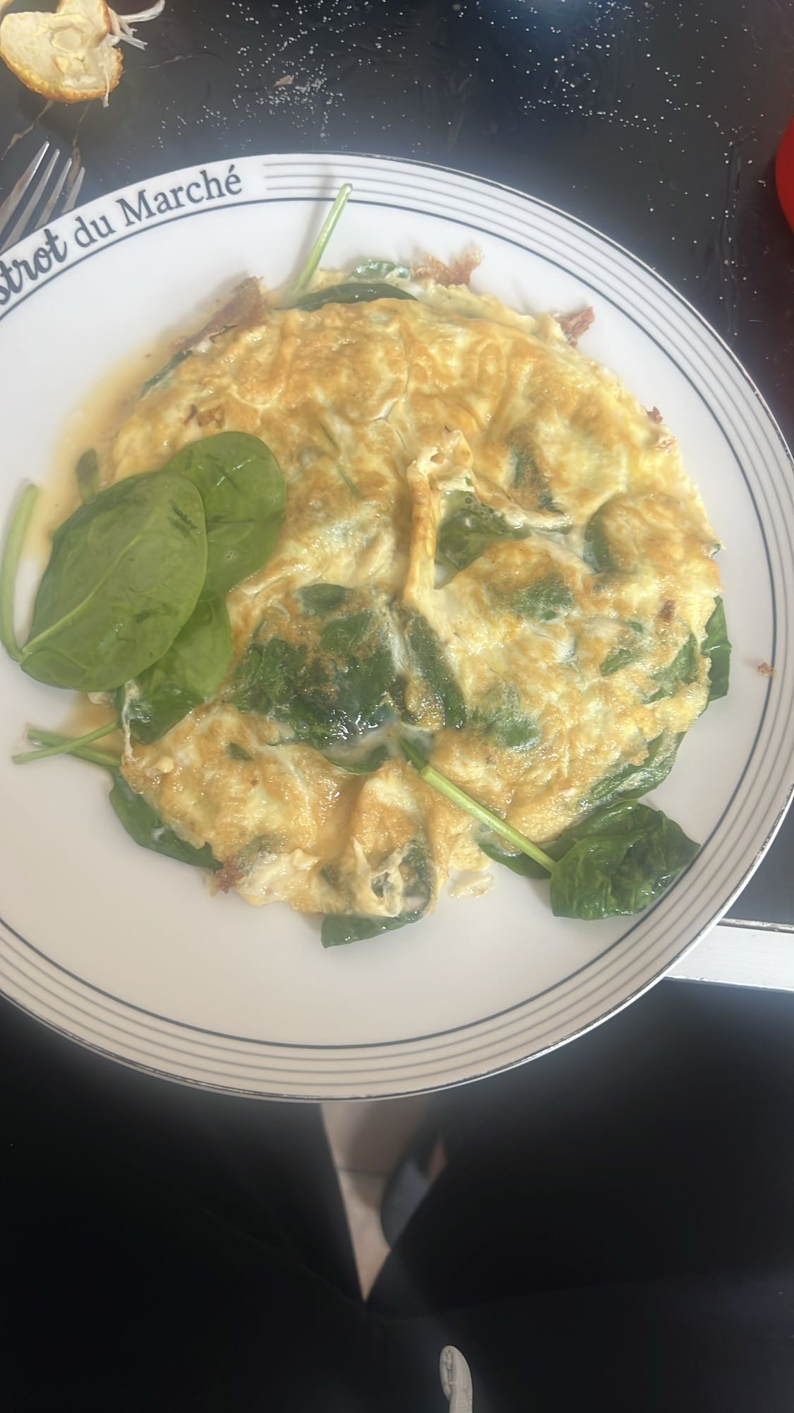 omelette aux épinards