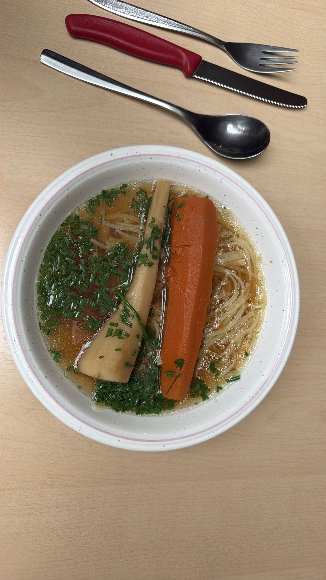 Gemüsesuppe mit Nudeln
