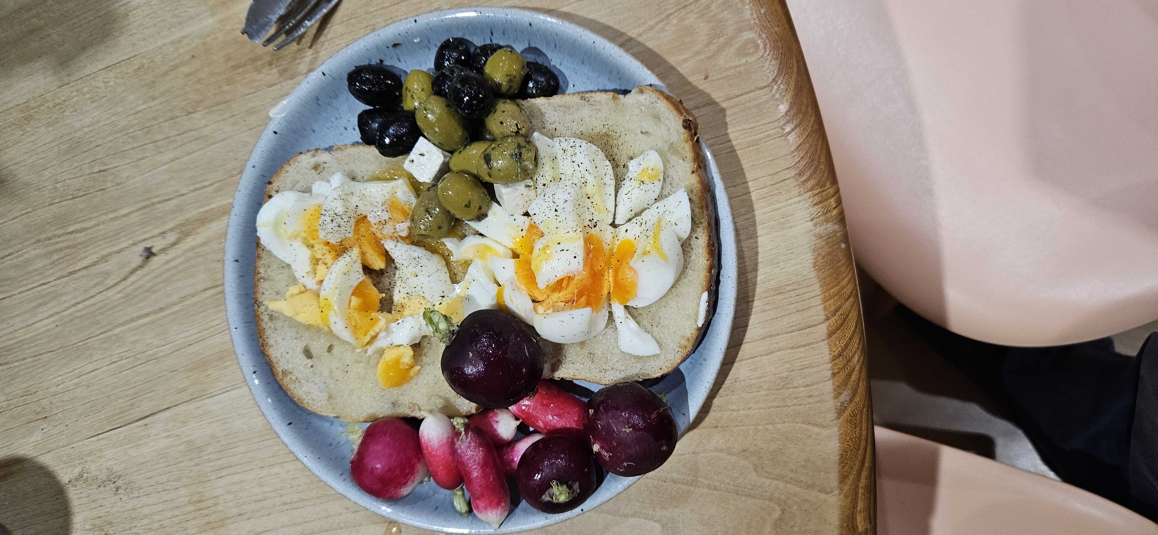 Egg Toast with Olives