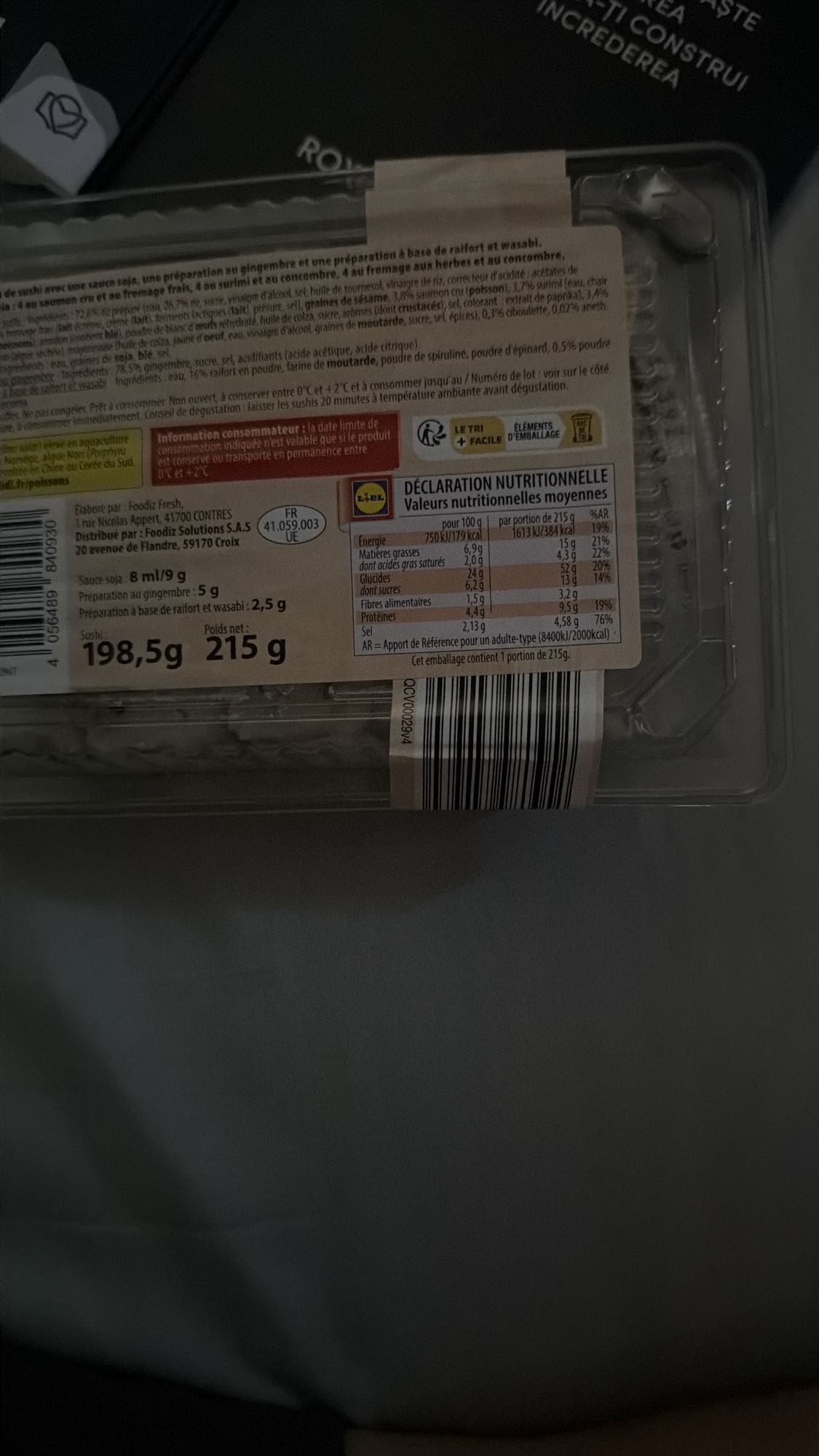 Platou sushi somon
