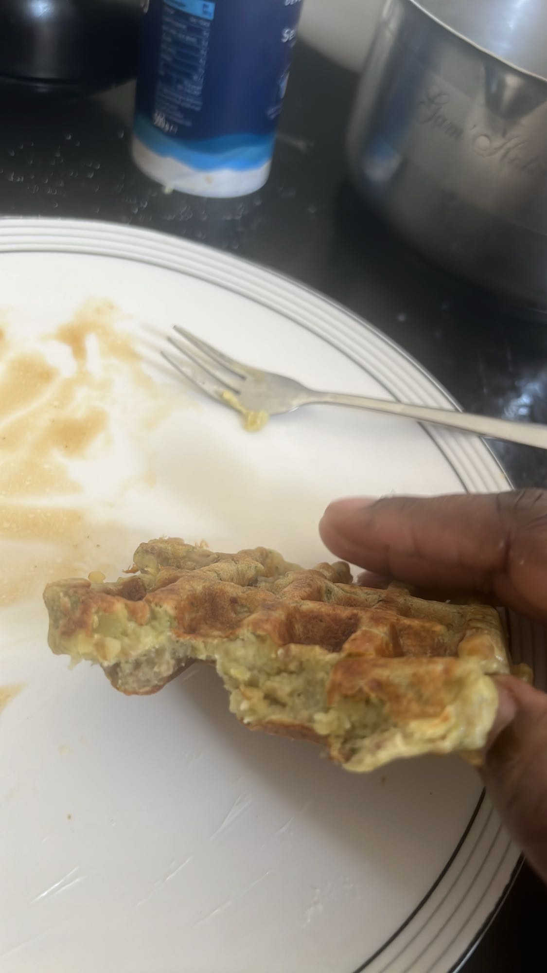Gaufre salée aux œufs