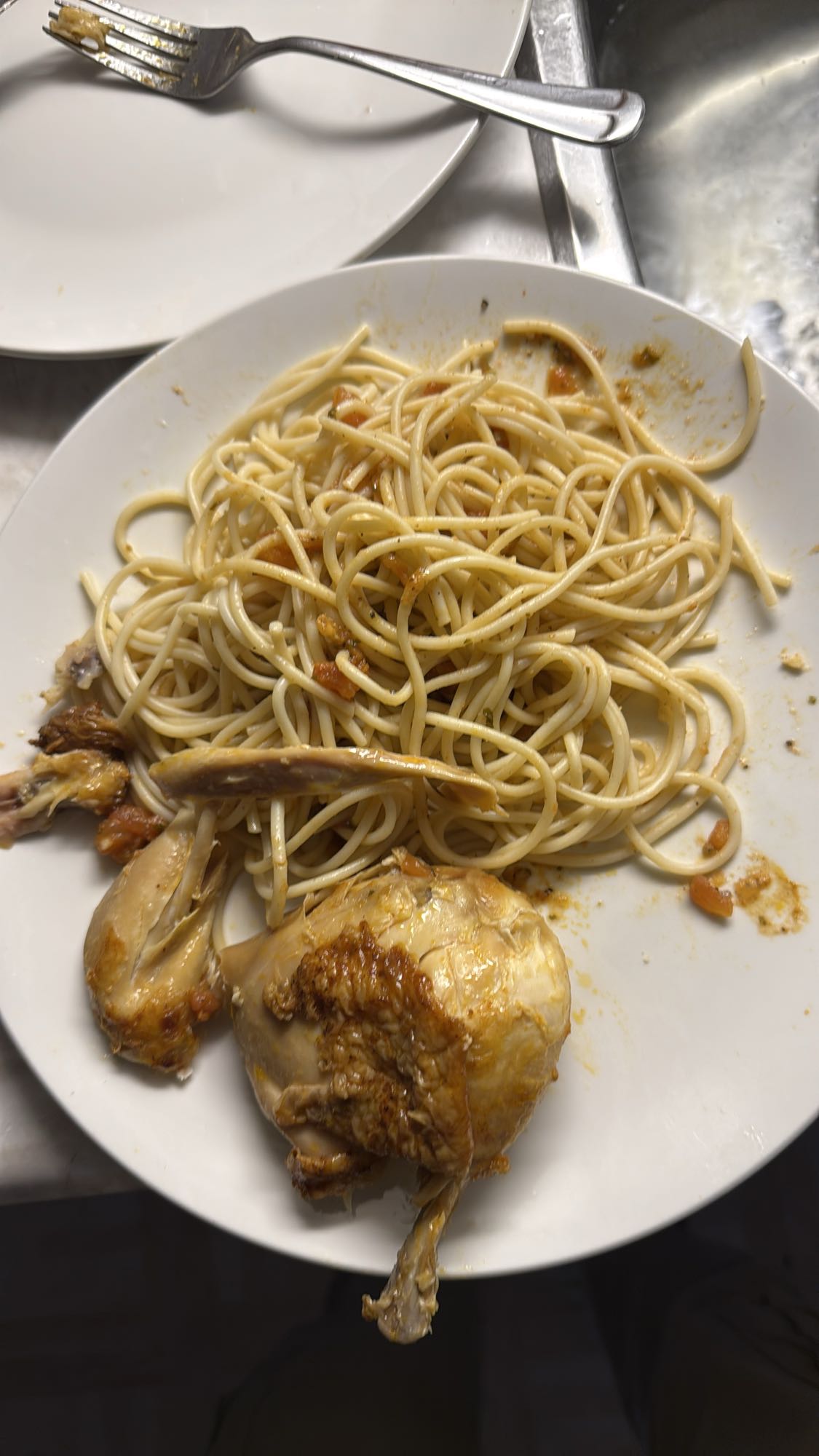 Spaghetti au poulet