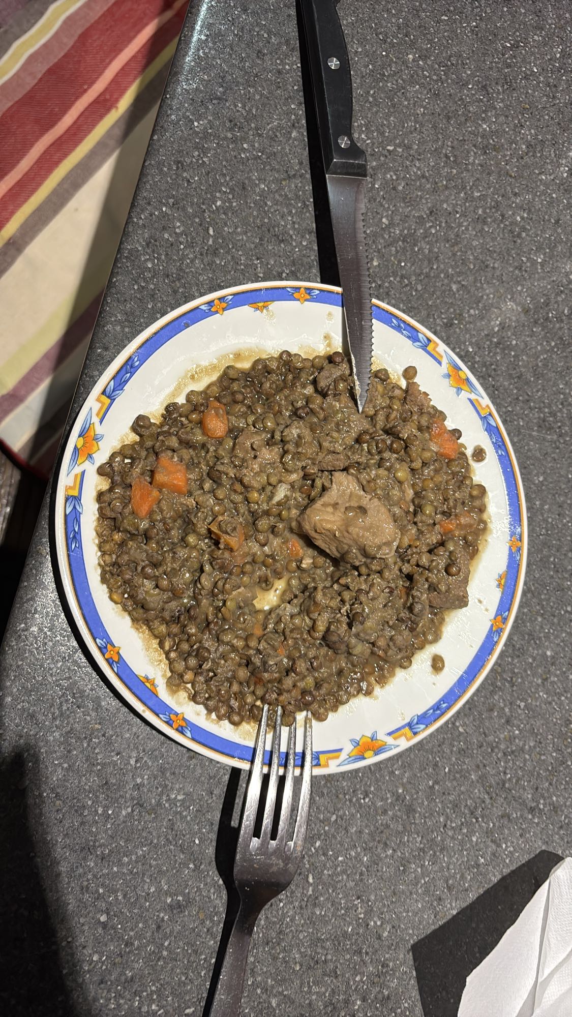 Lentilles au boeuf