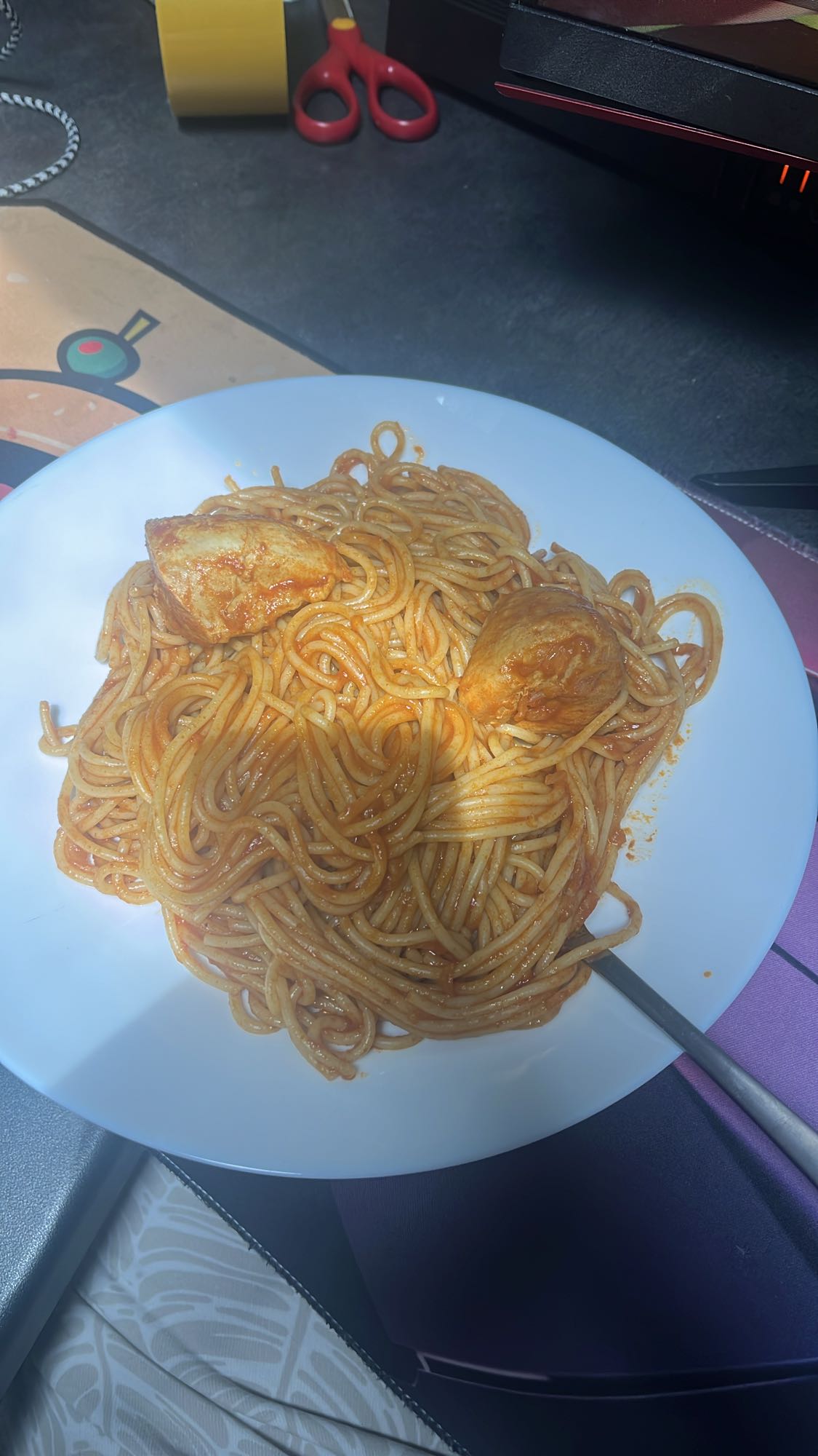Spaghetti au poulet