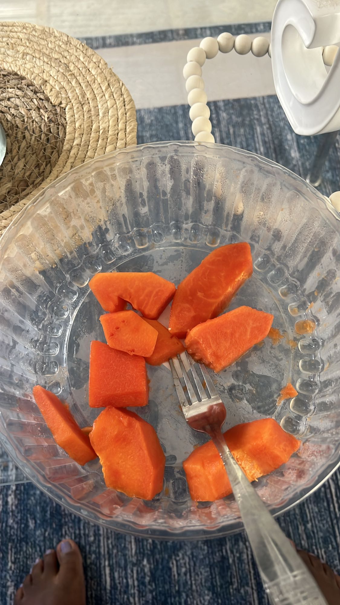 papaya en trozos