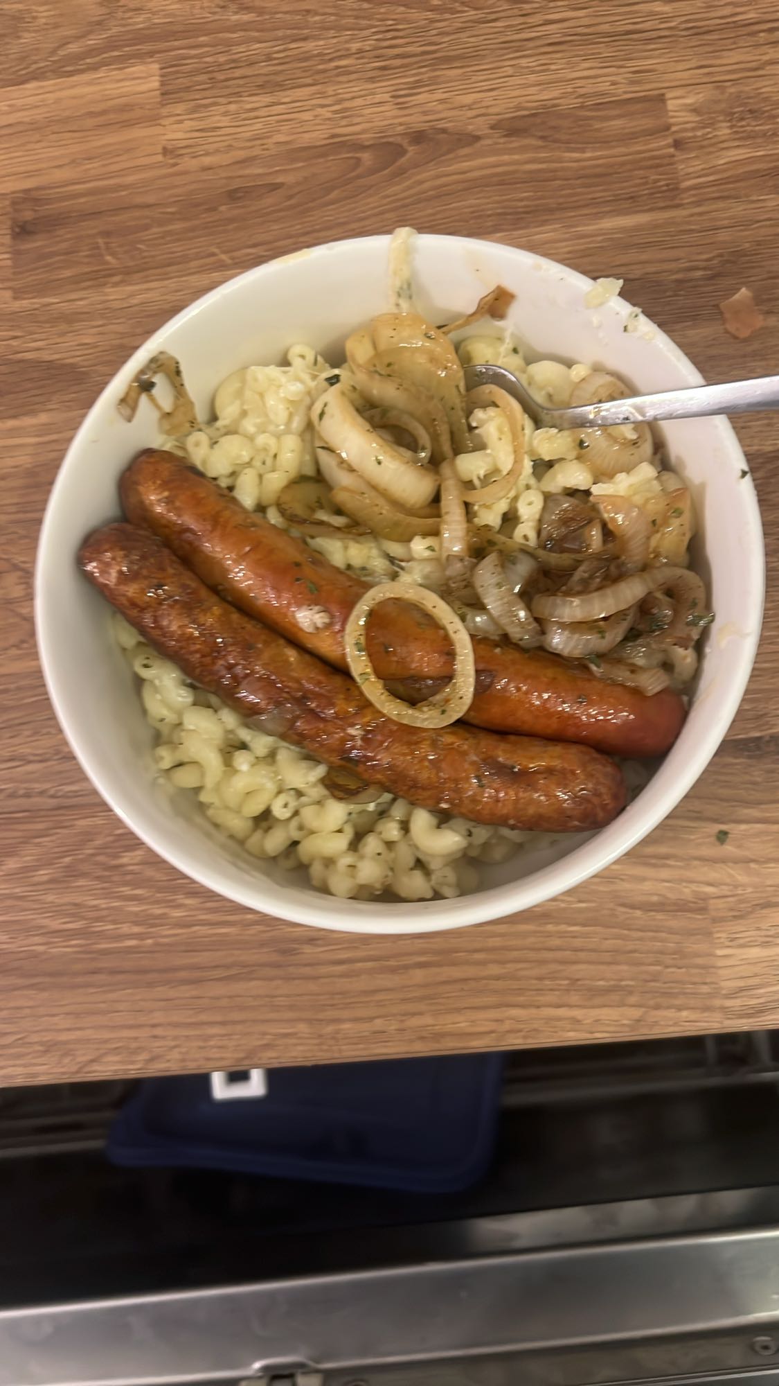 Pâtes aux saucisses