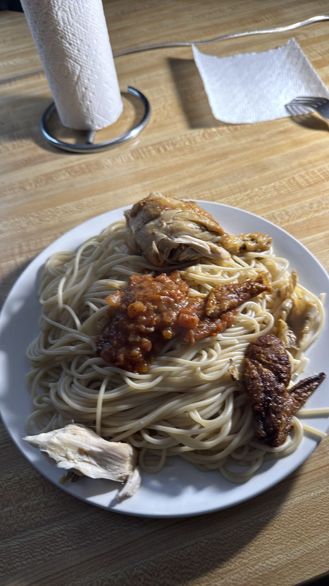 Spaghetti au poulet