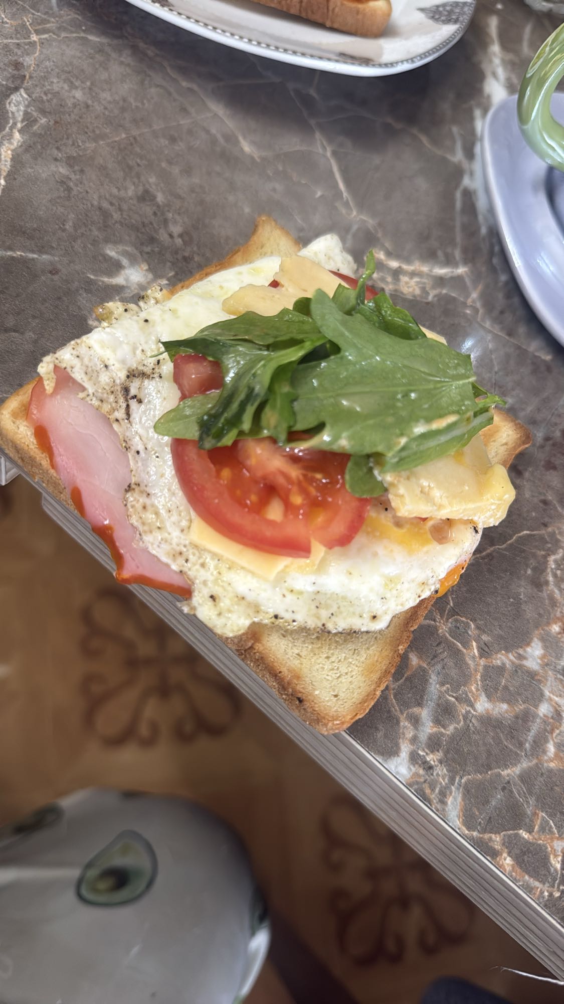 Open Ham Egg Toast