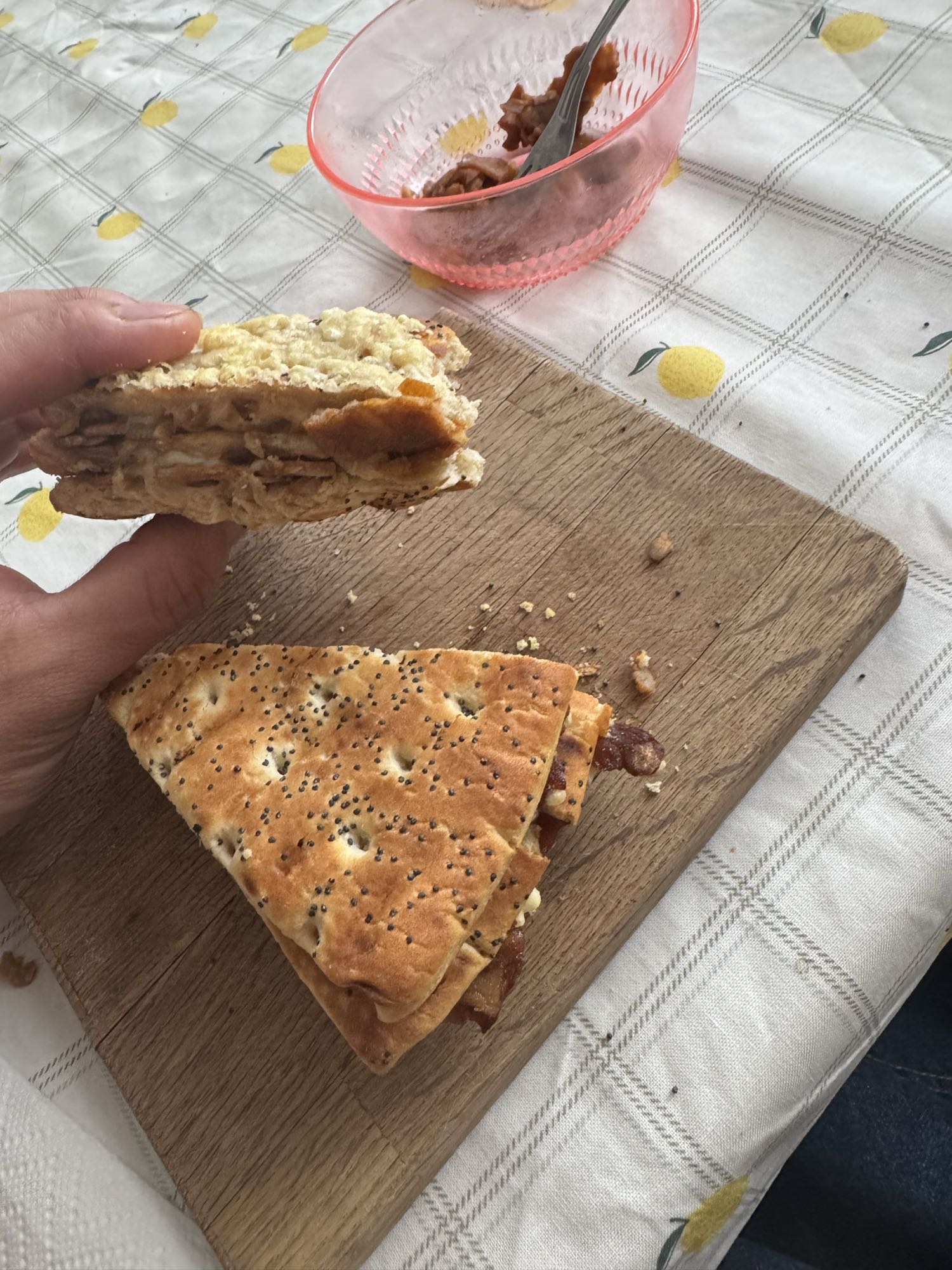 Fylld brödtriangel