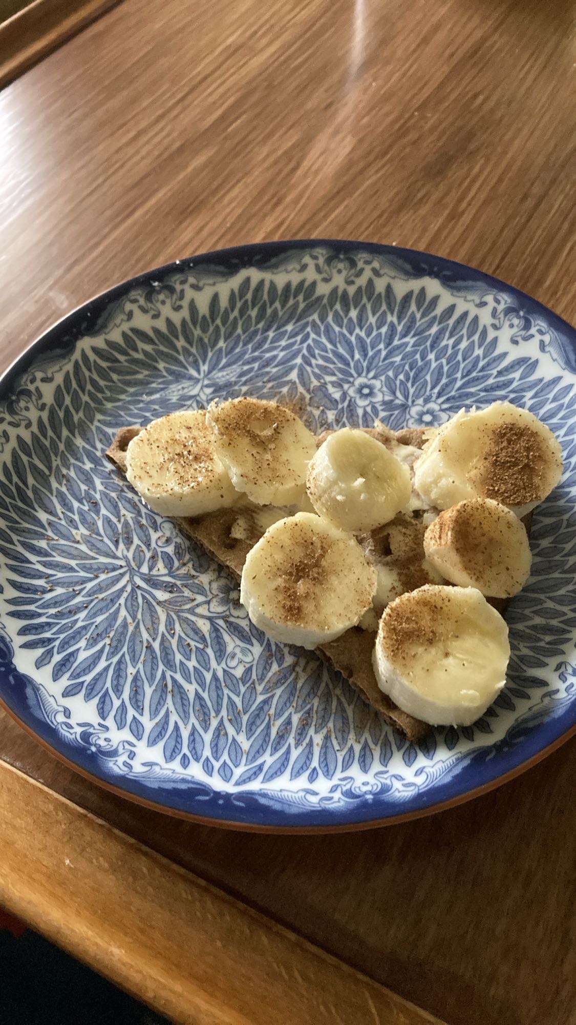 Våffla med banan