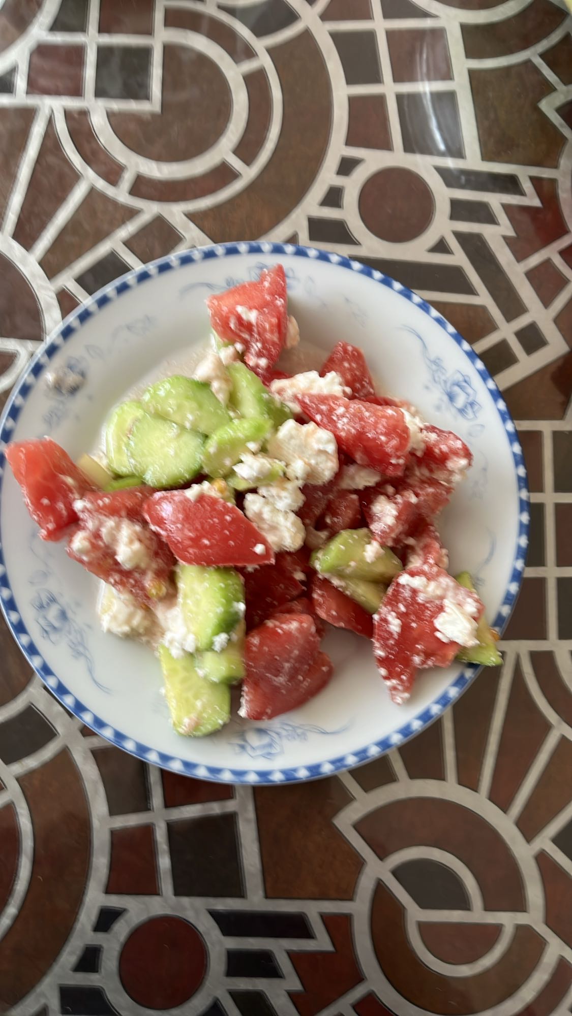Салата с диня и сирене