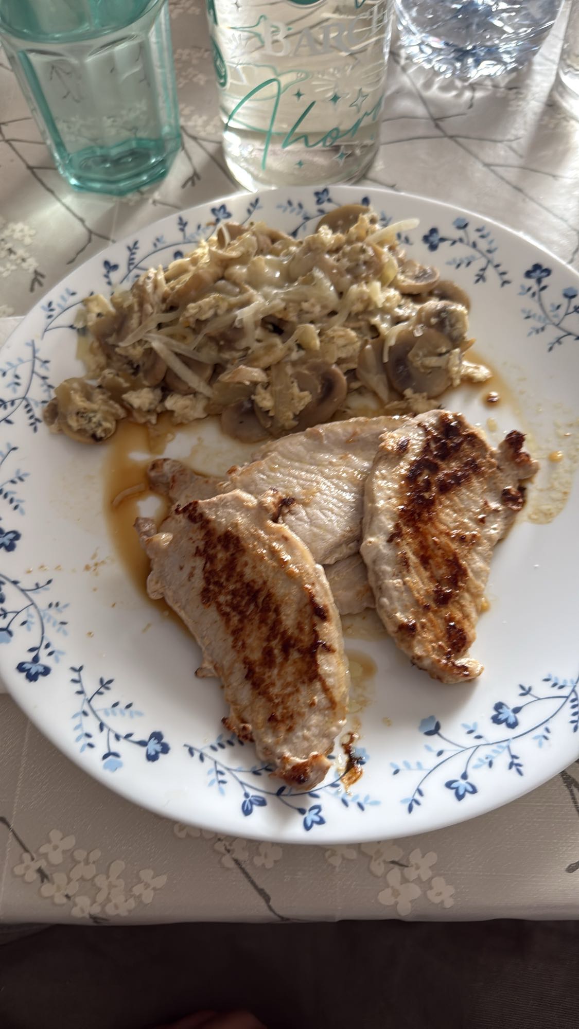 pollo con champiñones