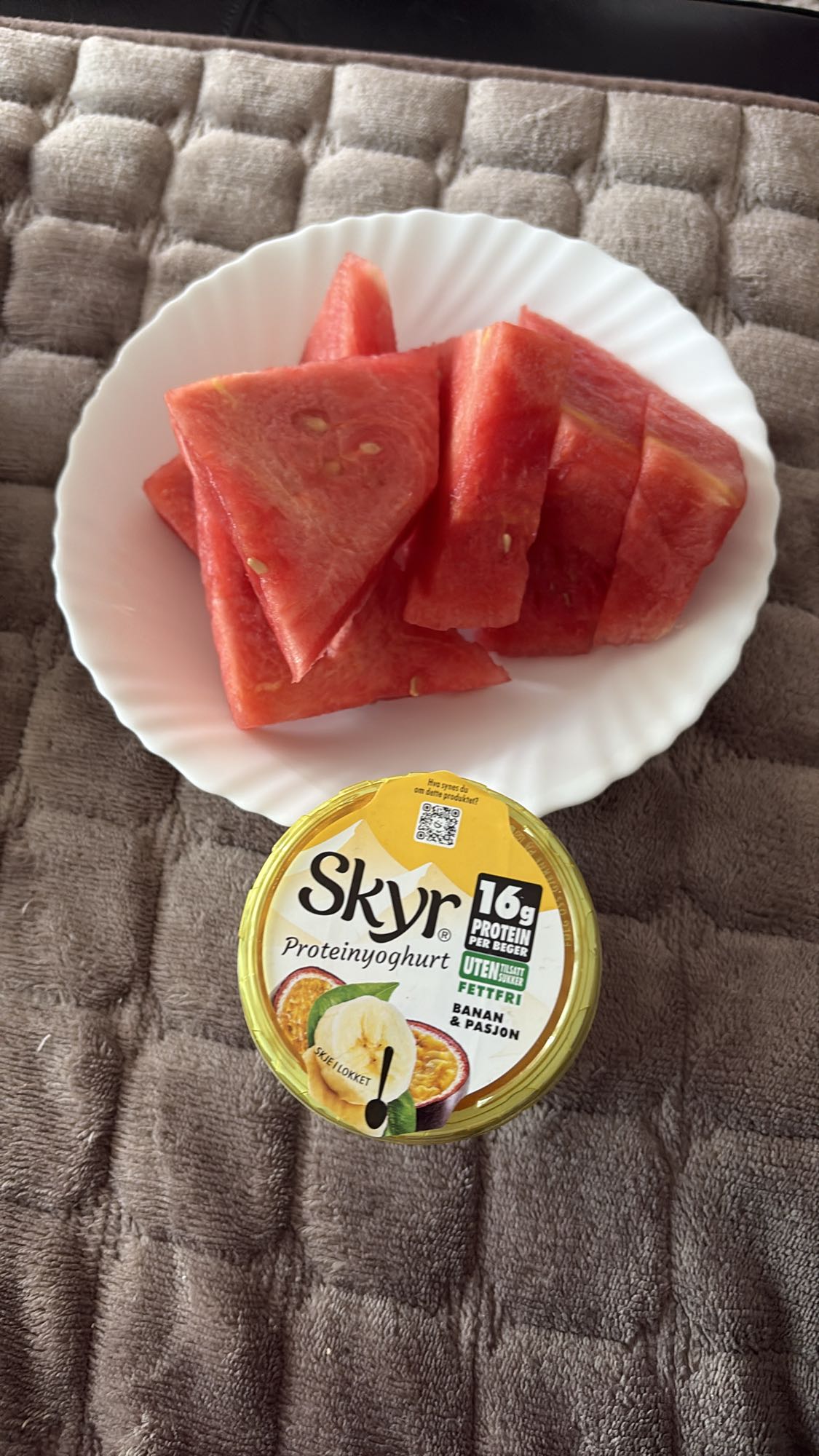 Vannmelon og skyr
