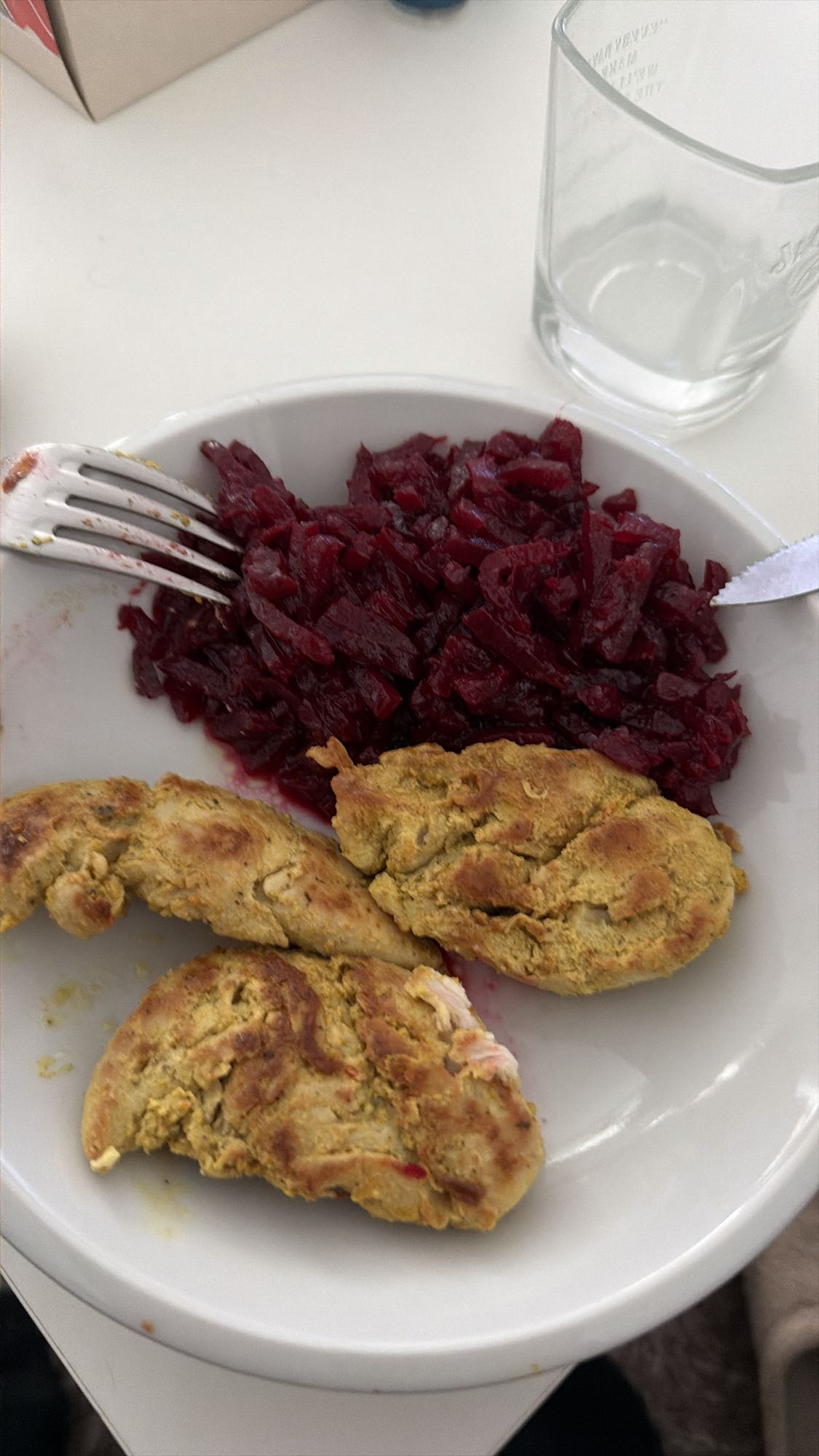 Hähnchen mit Roter Bete