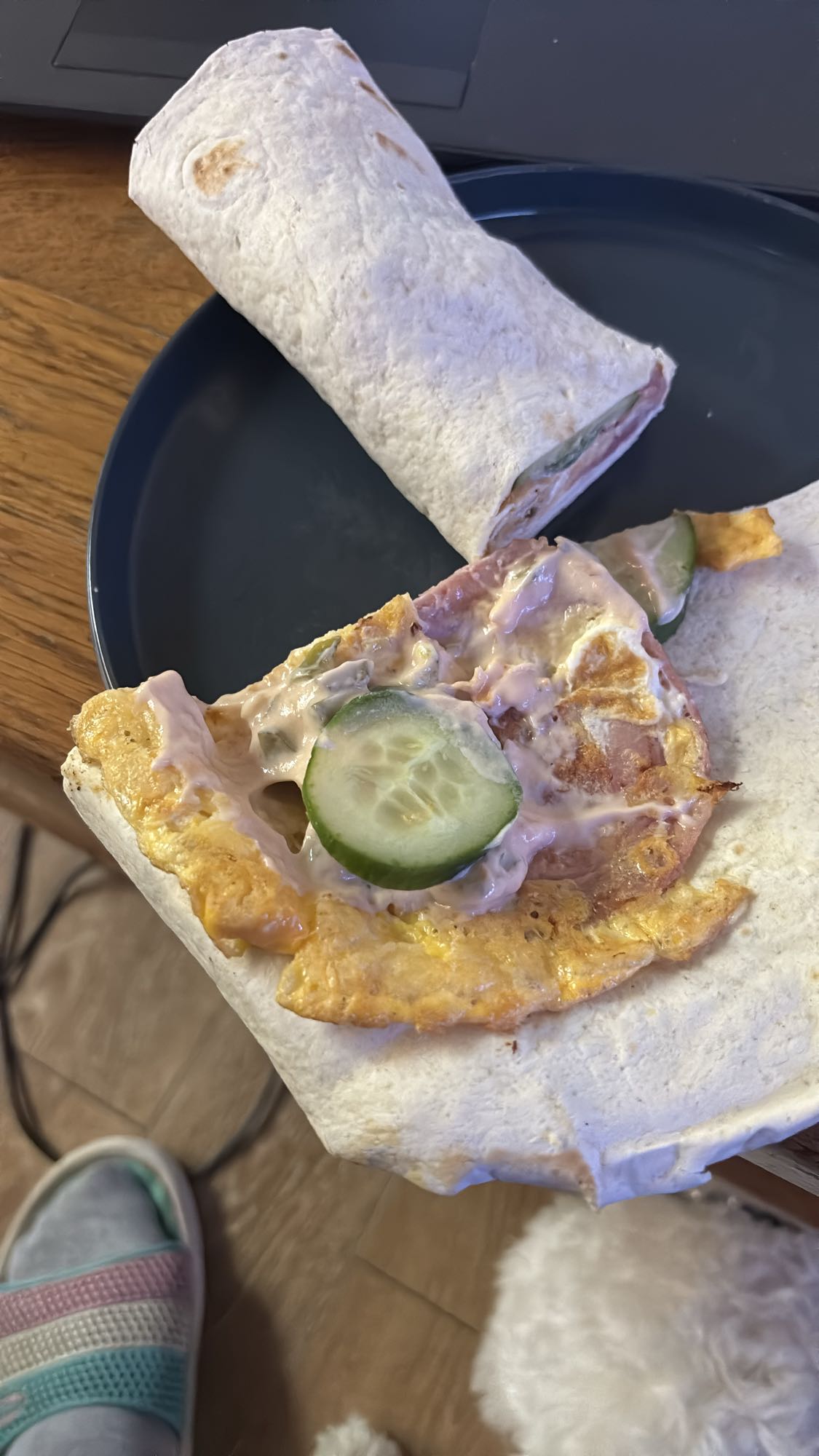 Sonkás tojásos wrap