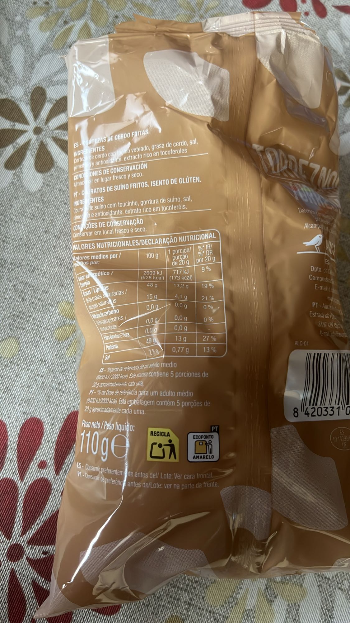 cortezas de cerdo fritas