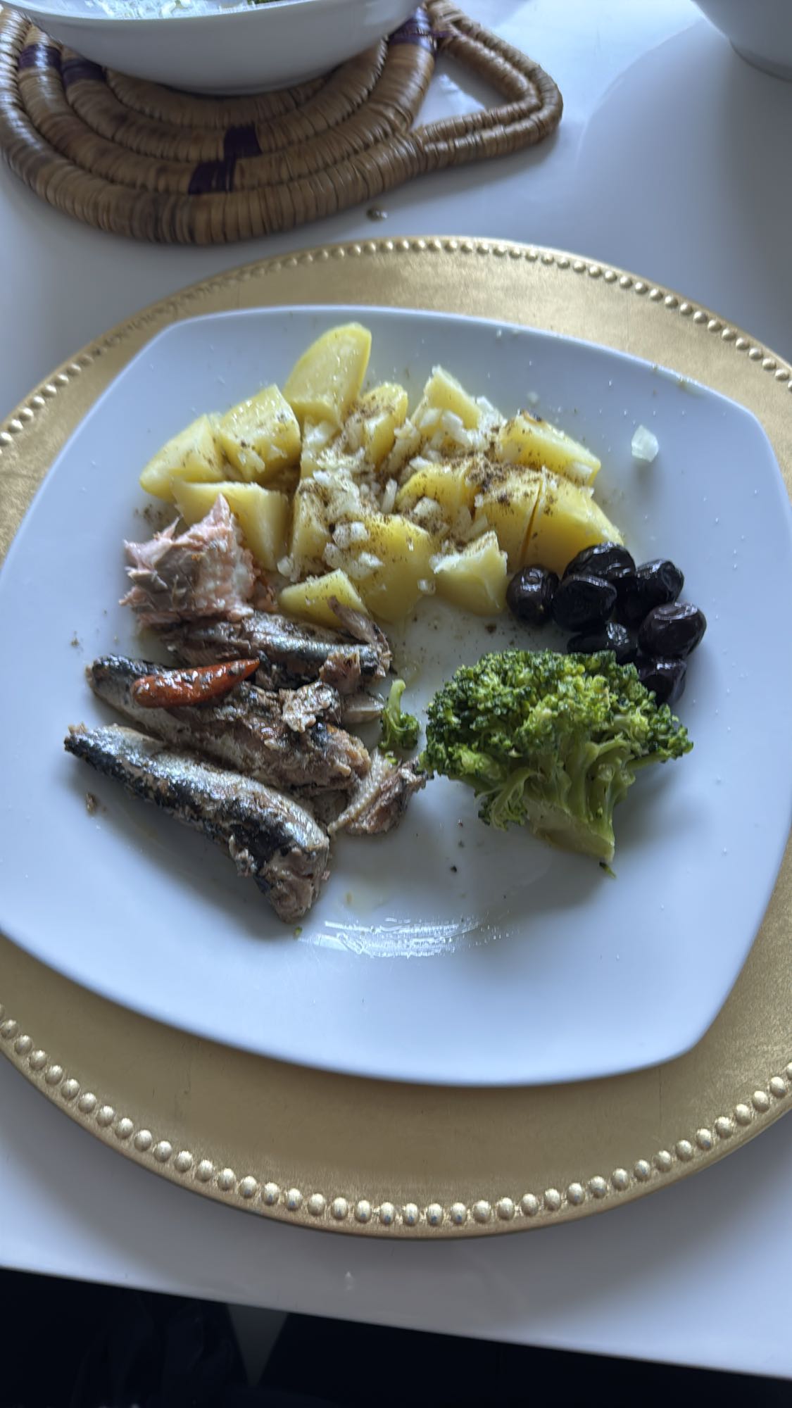 Aardappelen met vis
