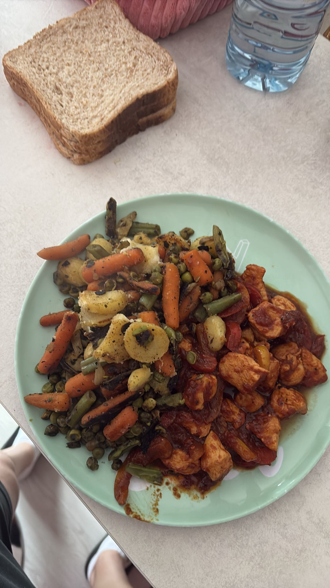 Poulet et légumes