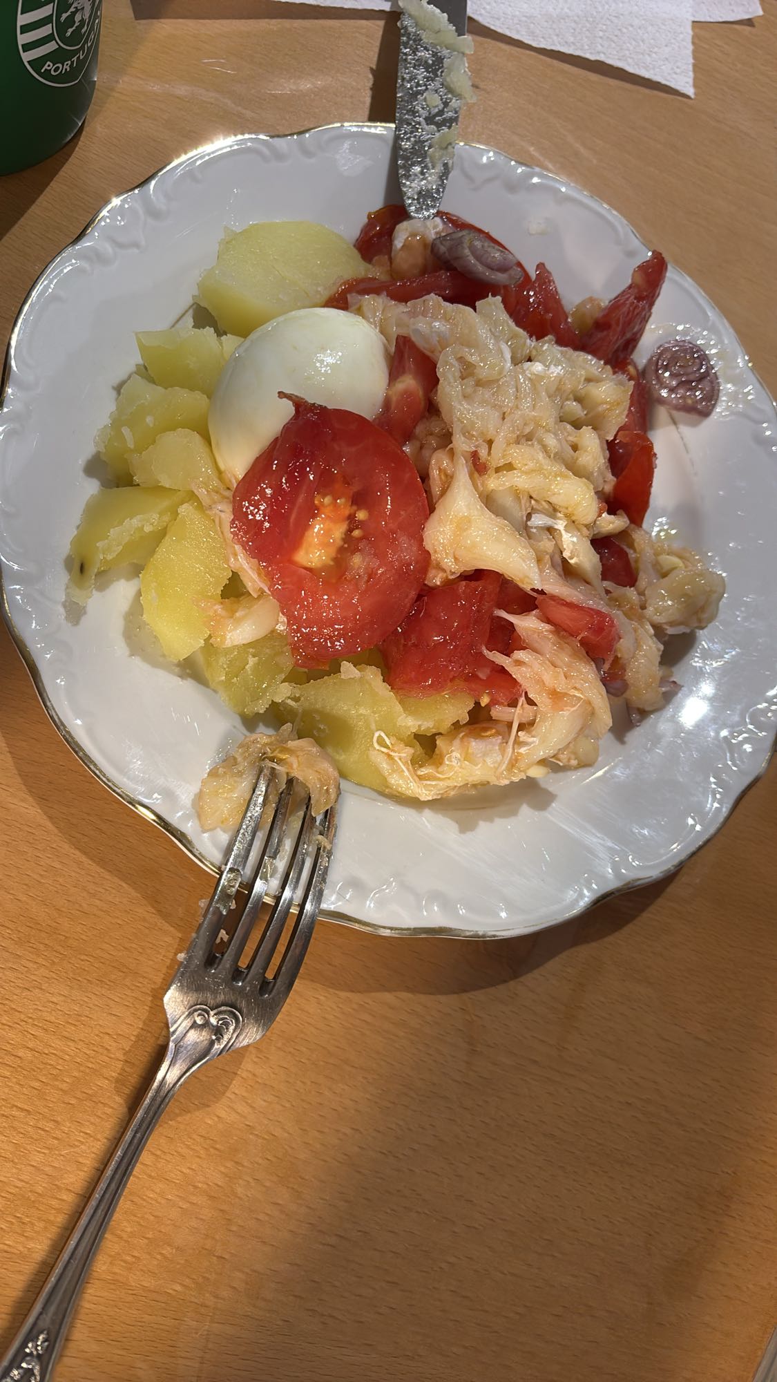 Salade de morue et pomme