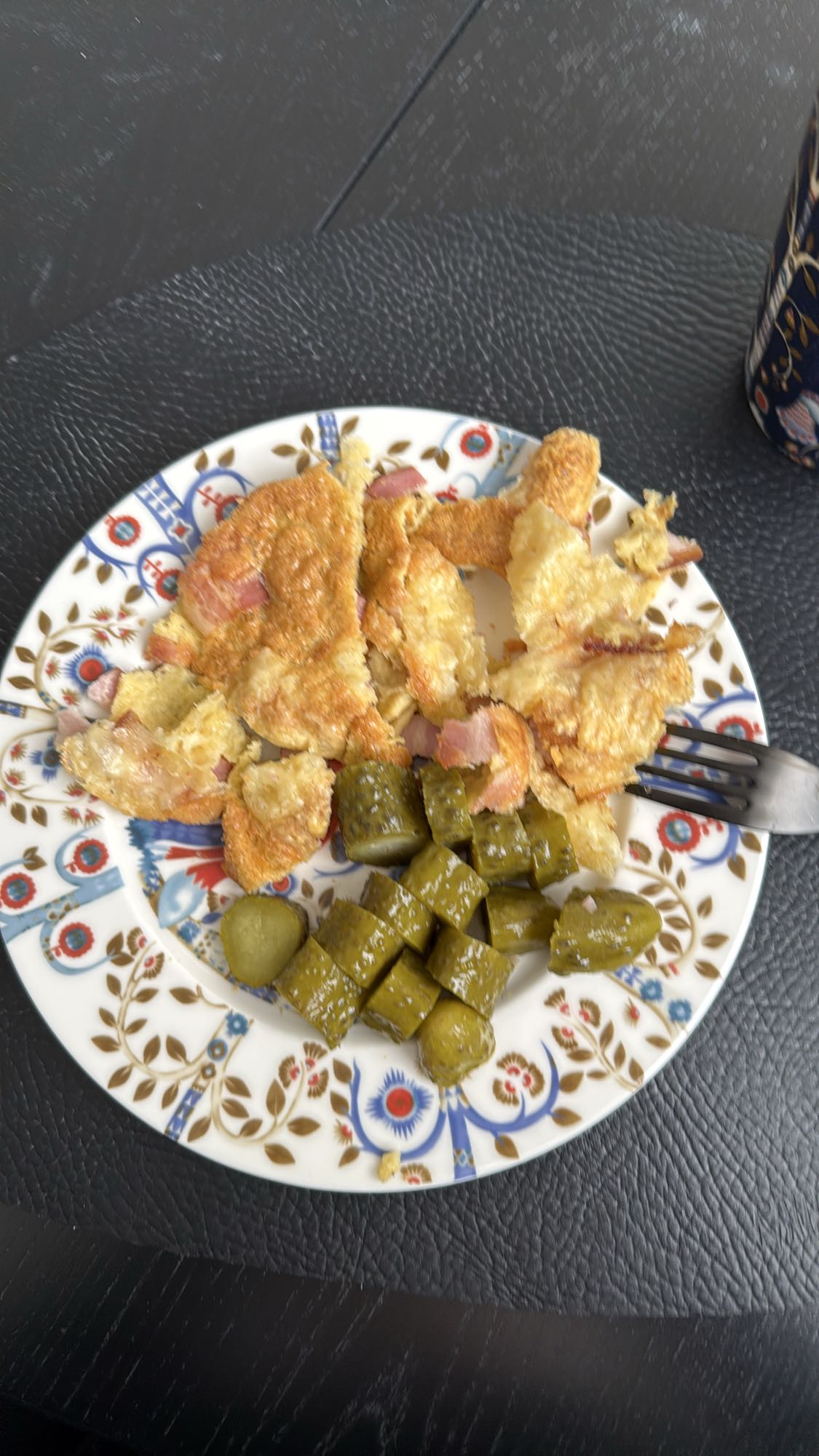 Ham Egg Bake with Pickles