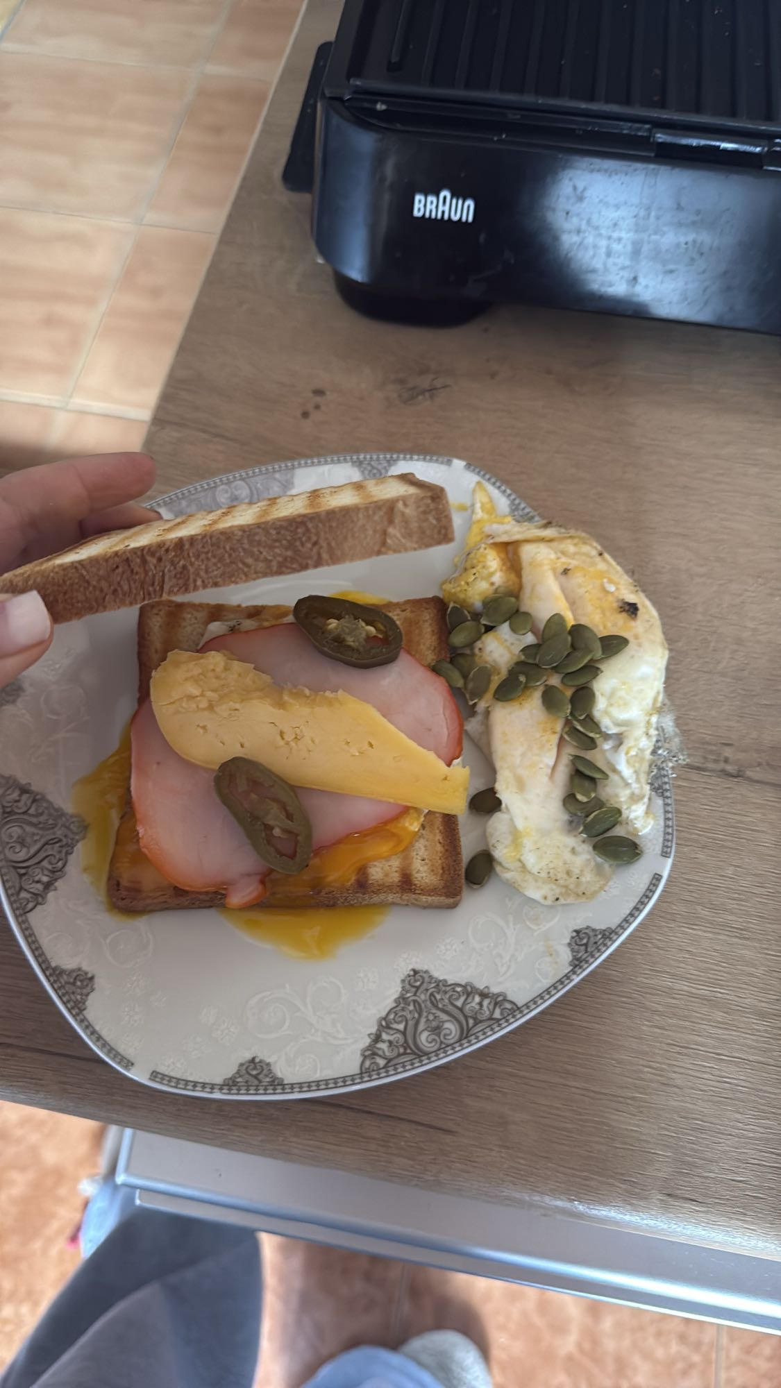 Ham Cheese Egg Toast