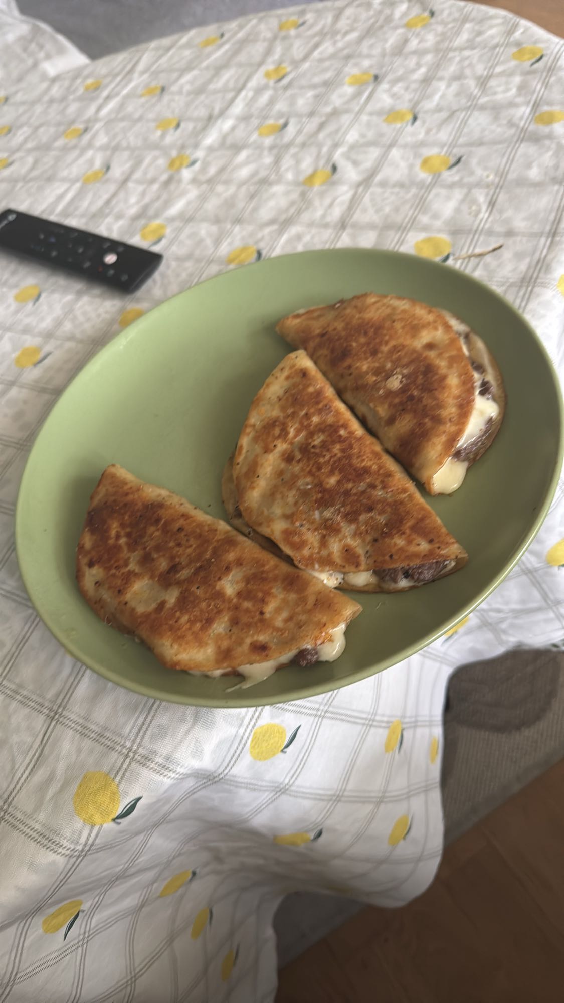 Stekta ostquesadillas
