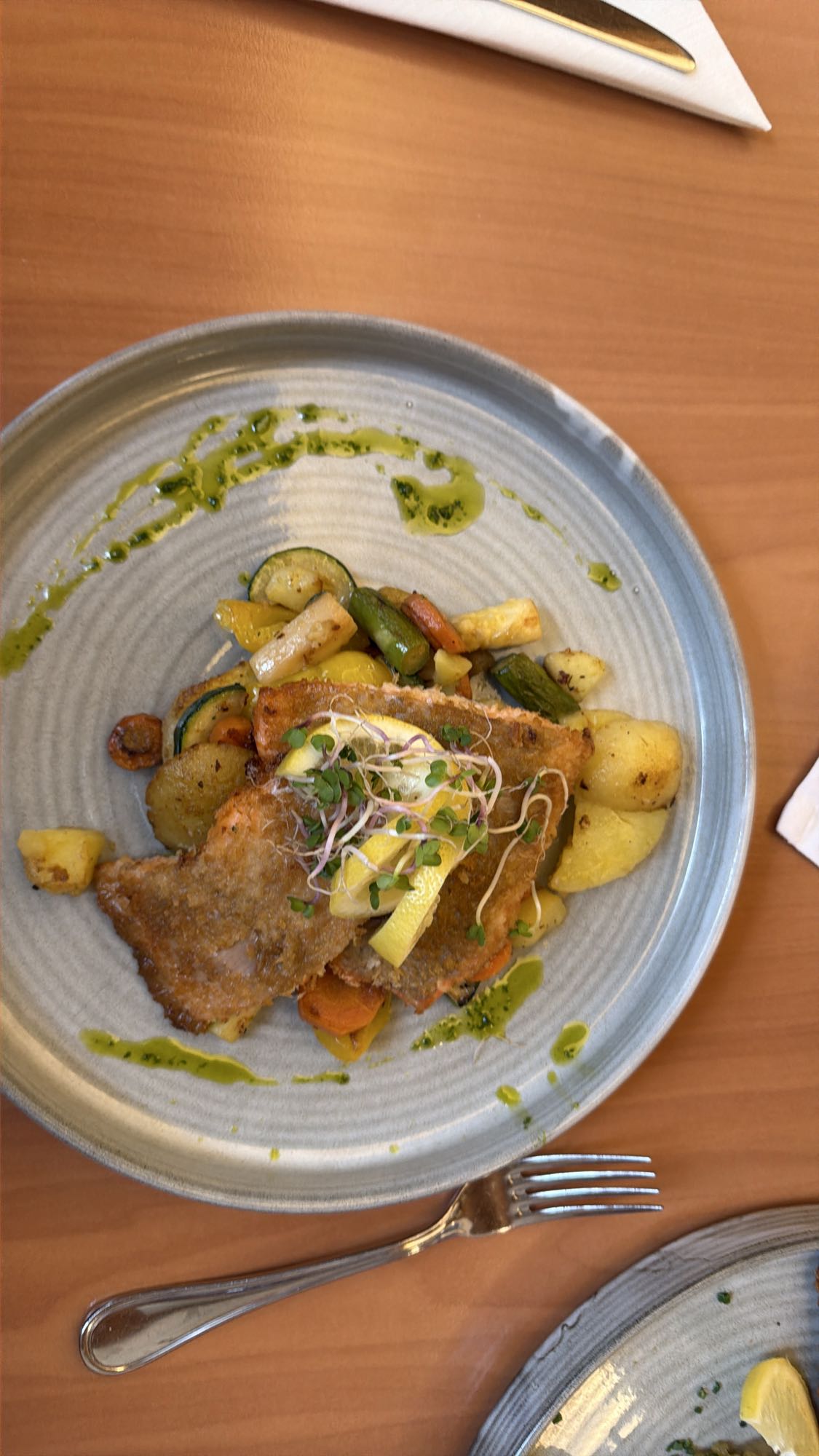 Paniertes Lachsfilet