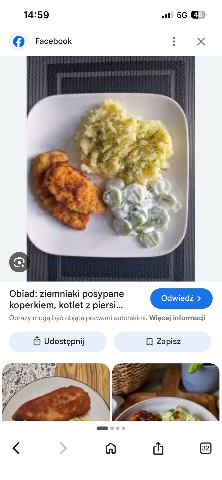Kotlet z ziemniakami