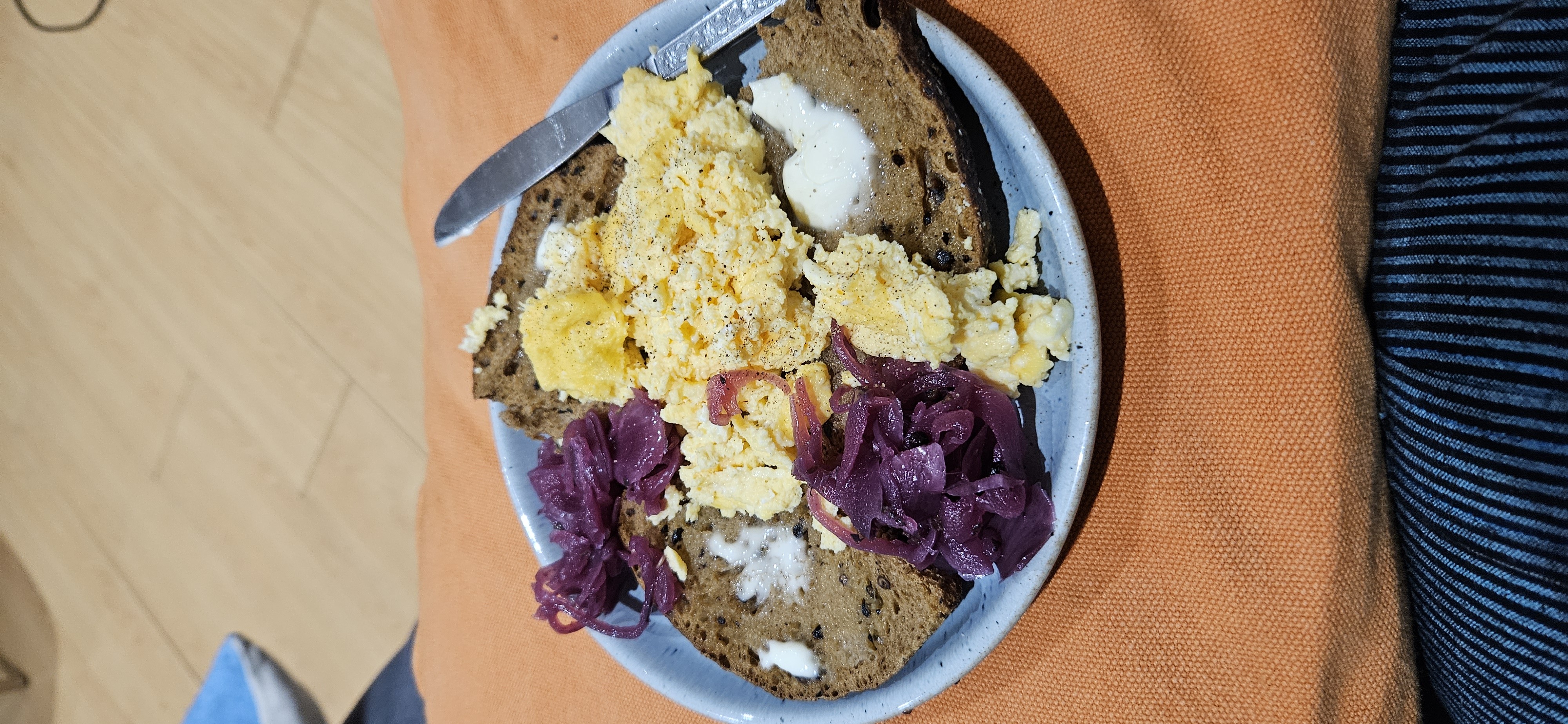 Scrambled Eggs on Rye